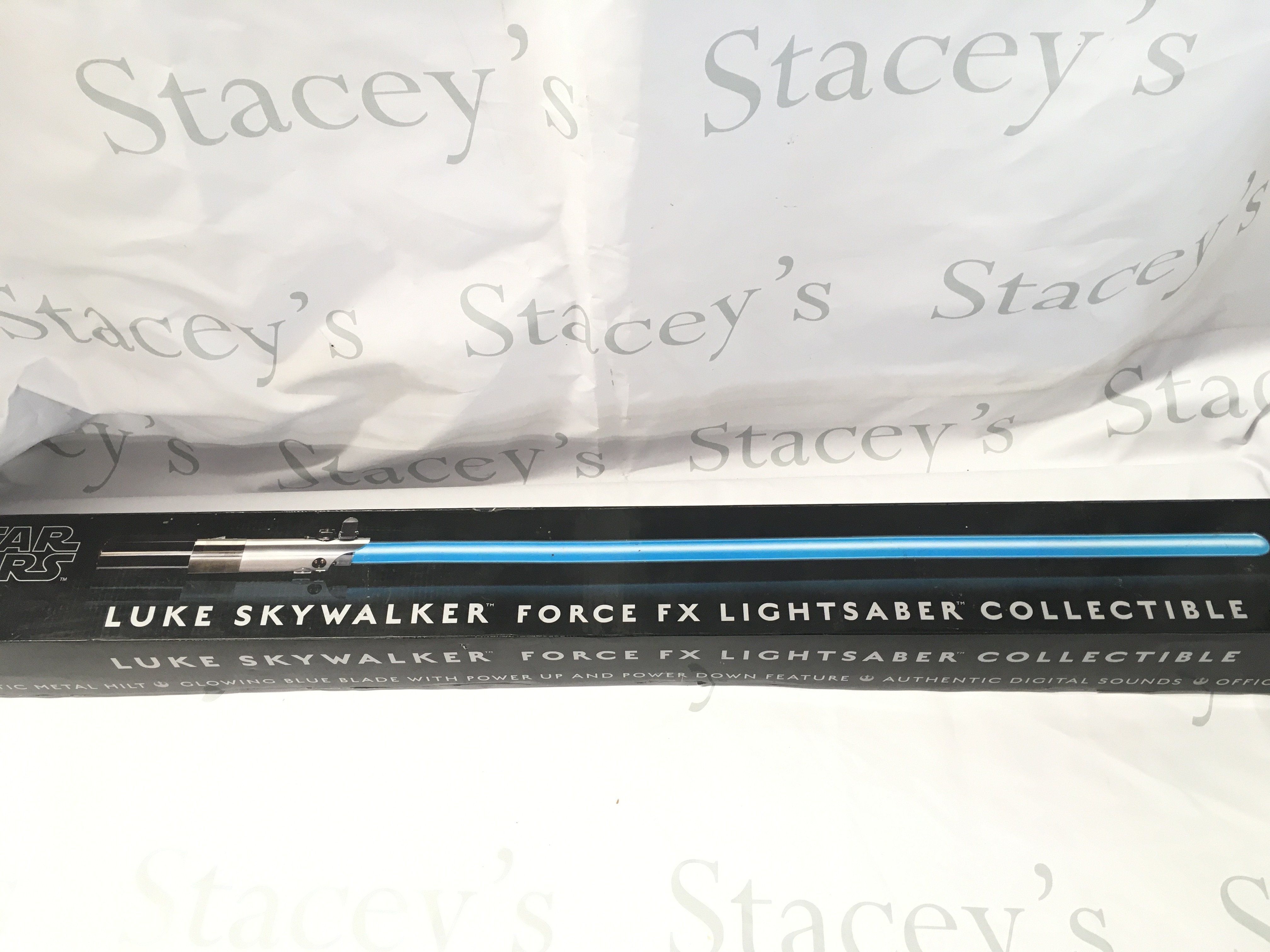 A Boxed Star Wars Master Replica Luke Skywalker Lightsaber.