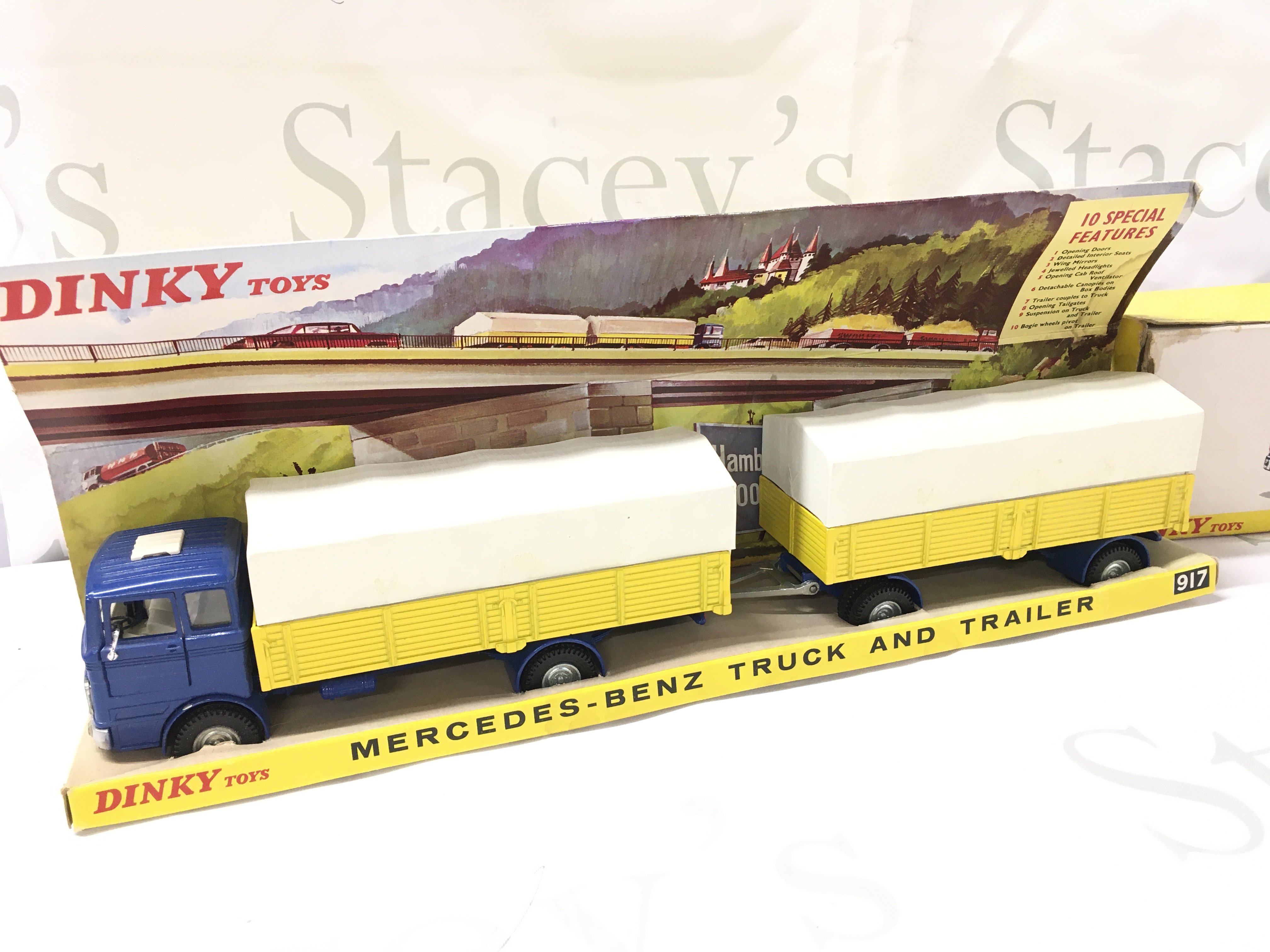 A Boxed Dinky Toys Mercedes-Benz Truck And Trailer. #917. Box Is Worn.