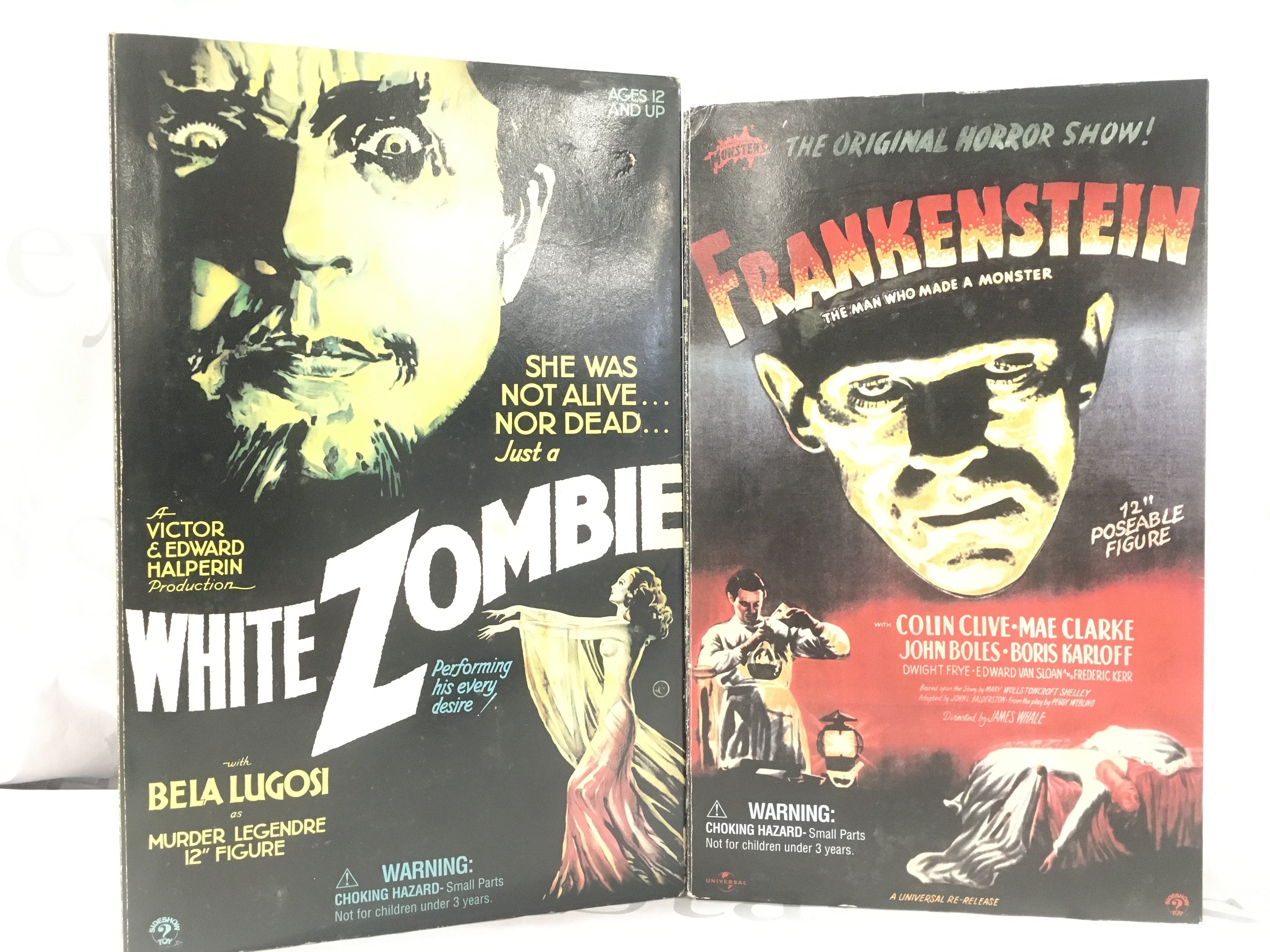 A Boxed Sideshow Toy White Zombie Figure And A Frankenstein Figure.(2).