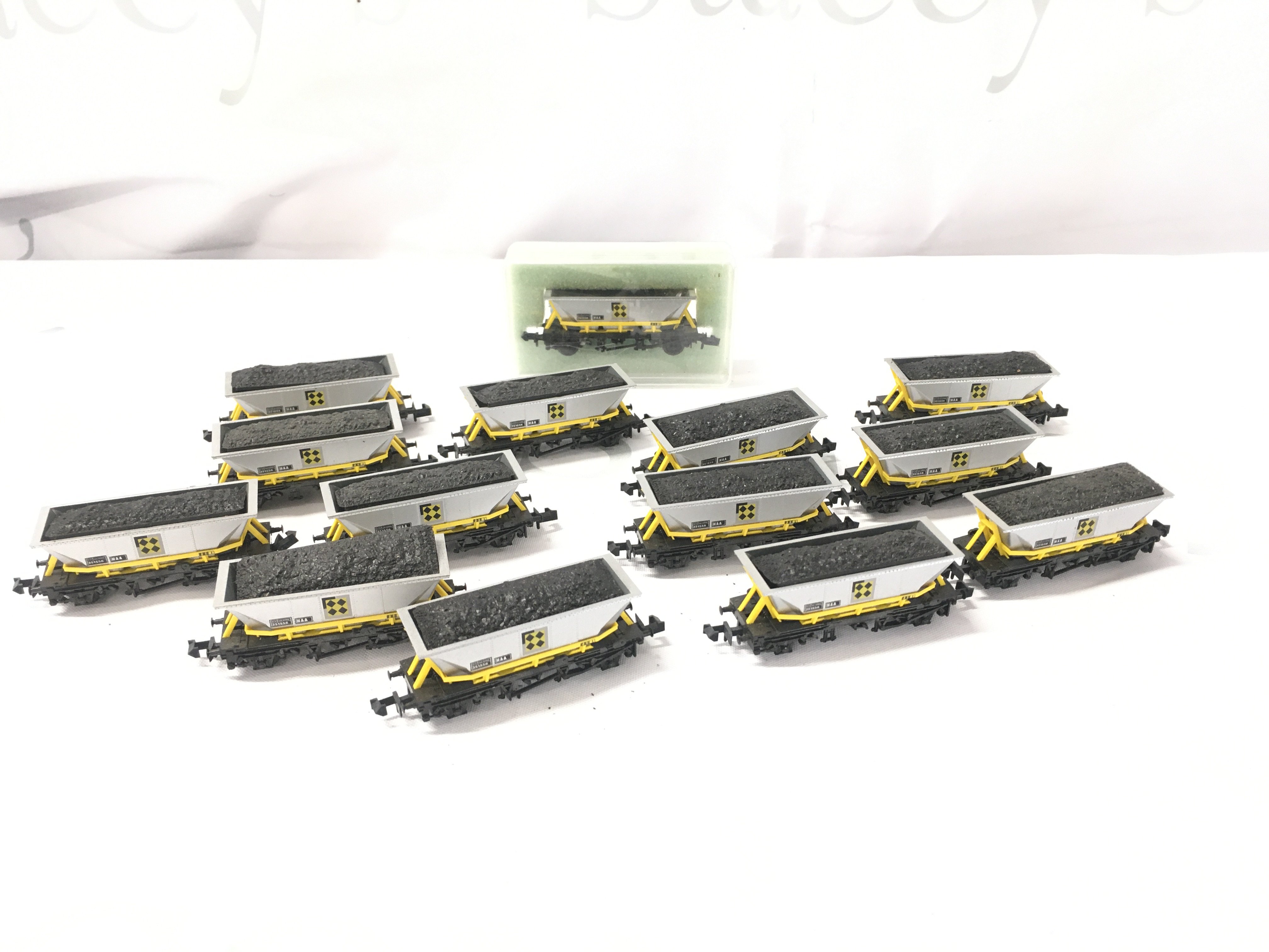14 Trix N Gauge Merry-Go-Round Coal Wagons. Coal Sector Livery.
