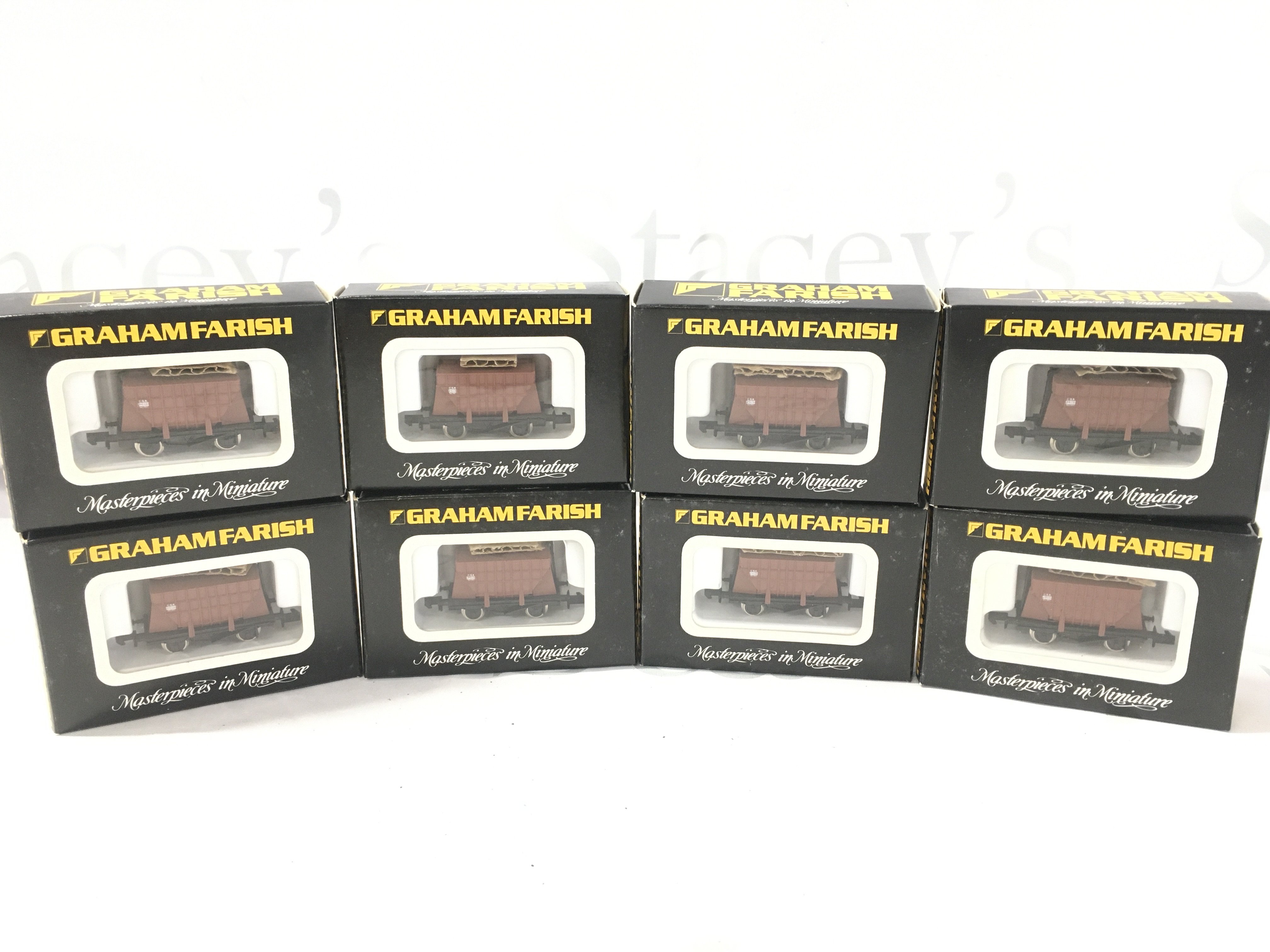 8 Boxed Graham Farish N Gauge BR Covered Wagons.