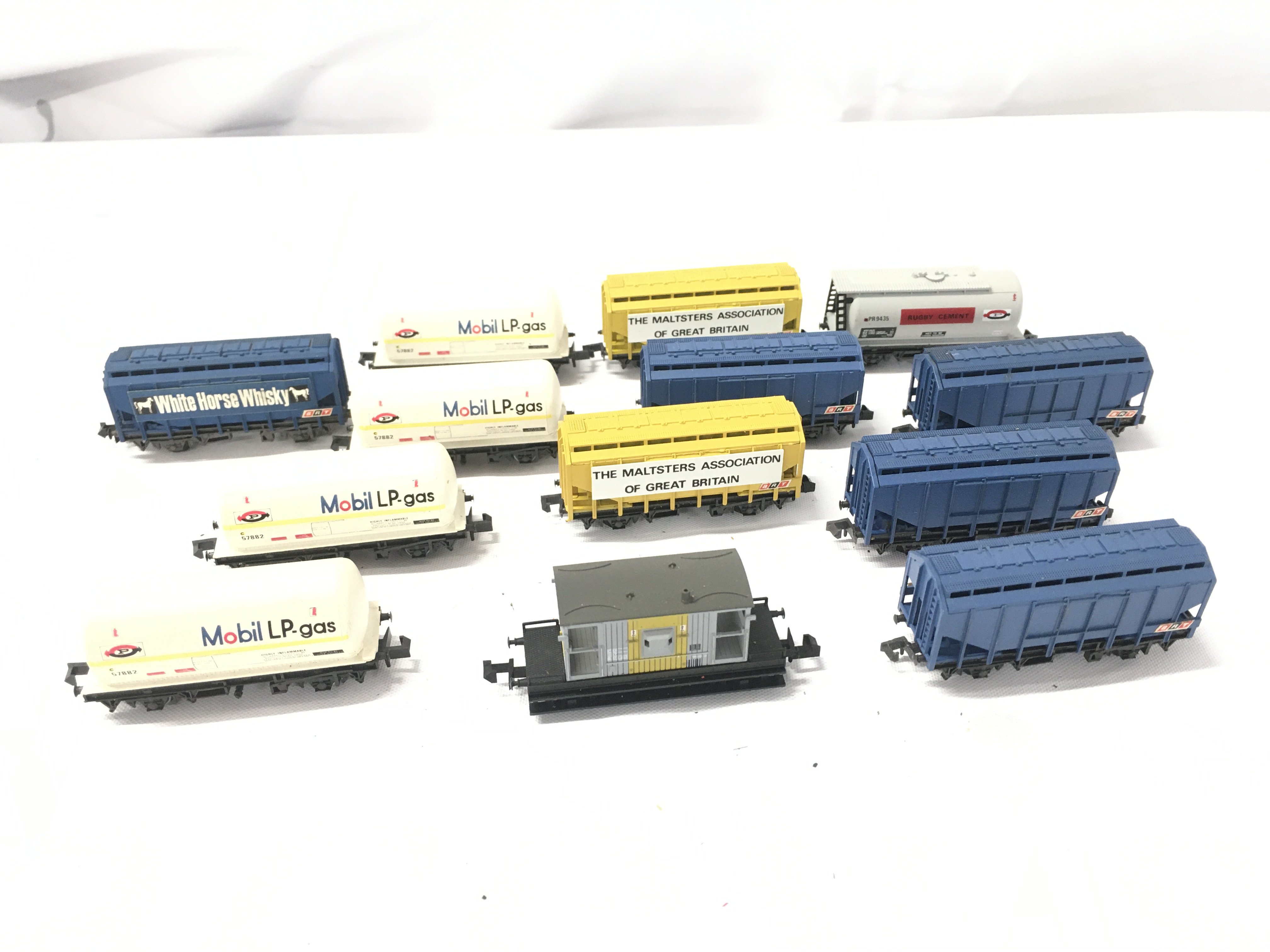 A Collection of Peco N Gauge Wagons Including a Guards Van.