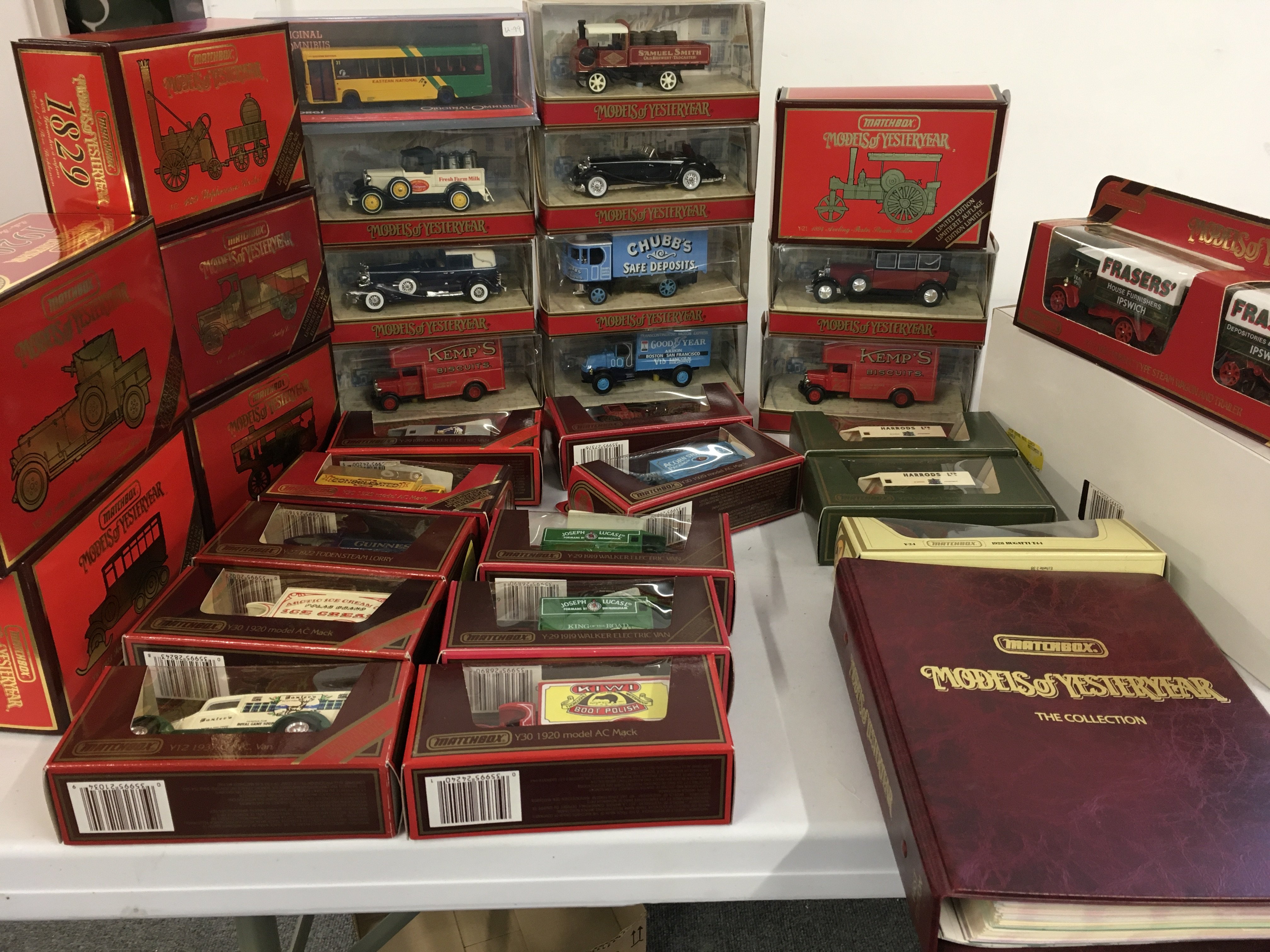A collection of boxed Matchbox Models of Yesteryear plus a First Edition collection catalogue. No reserve.