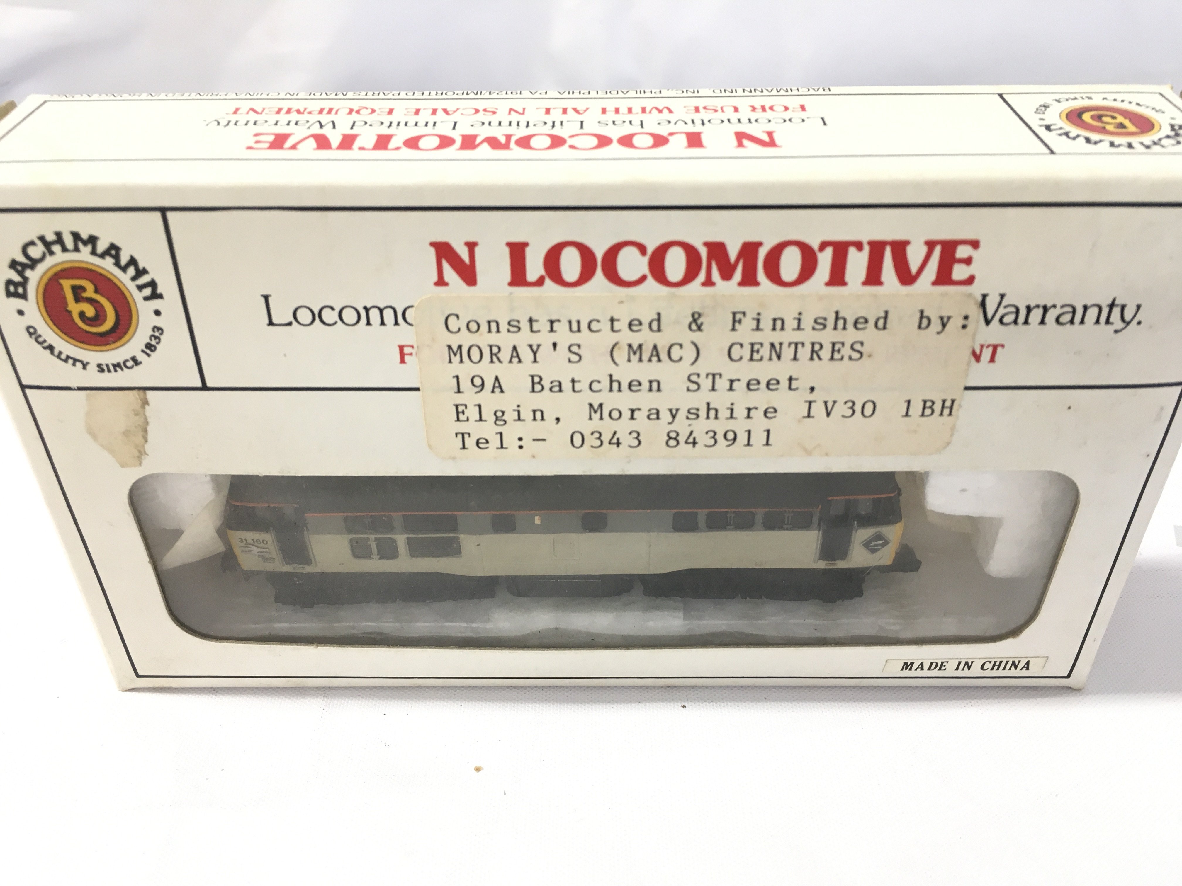 A Boxed Bachmann N Gauge Diesel Locomotive.