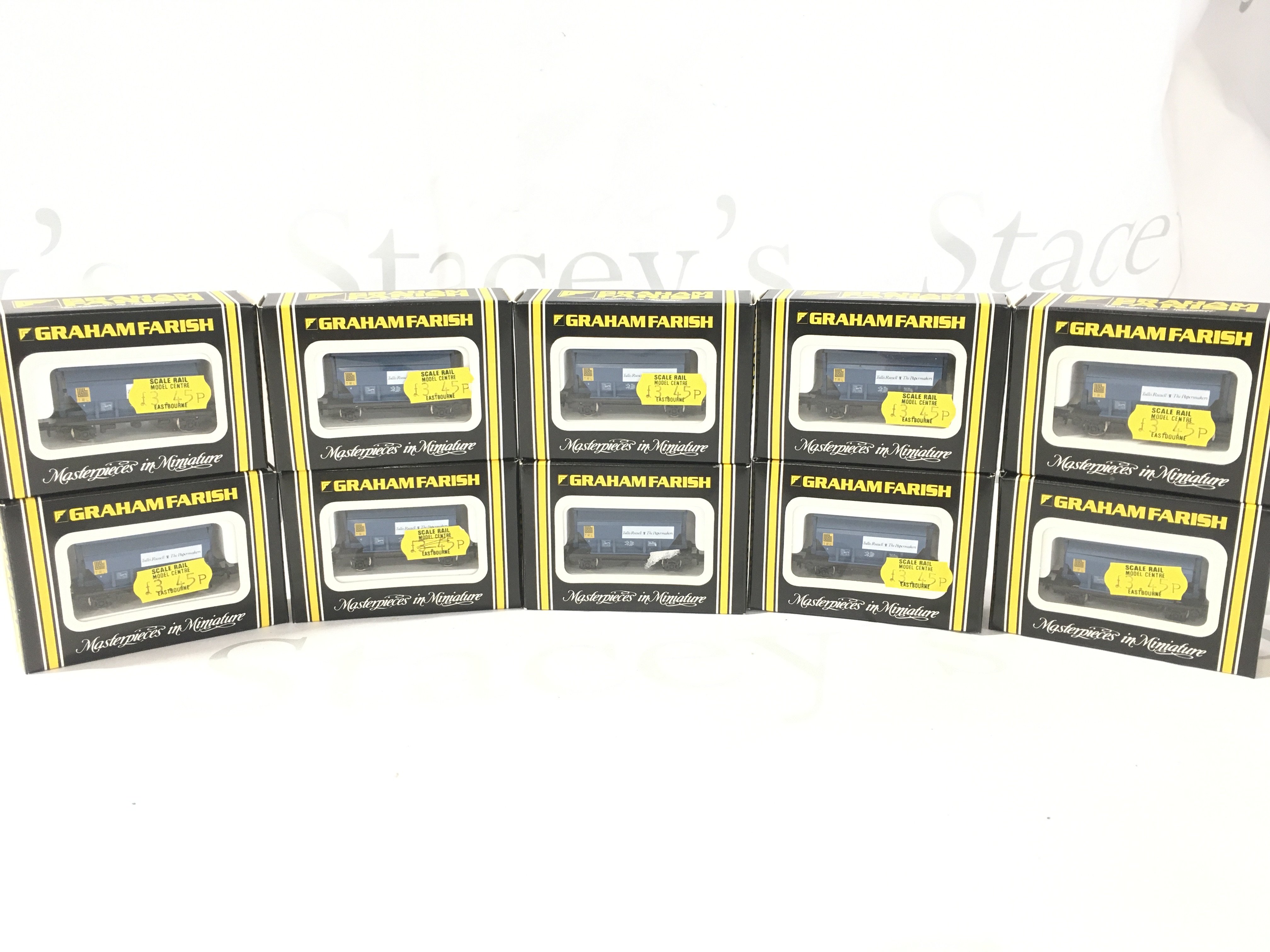 10 Boxed Graham Farish N Gauge 16Ft 38 Ton Covered Hopper Tullis Russell.