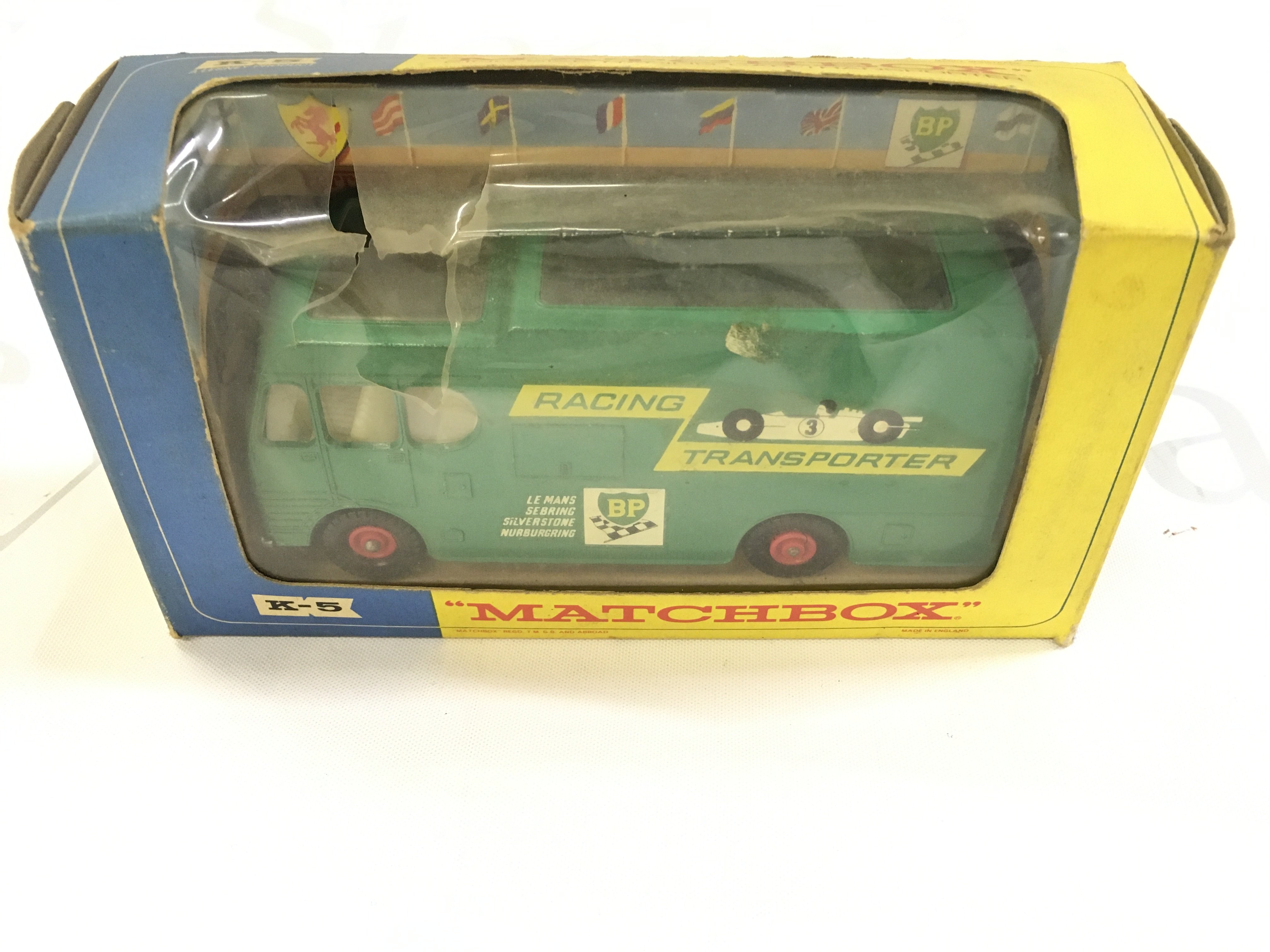 A Boxed Matchbox Racing Car Transporter. #K-5.