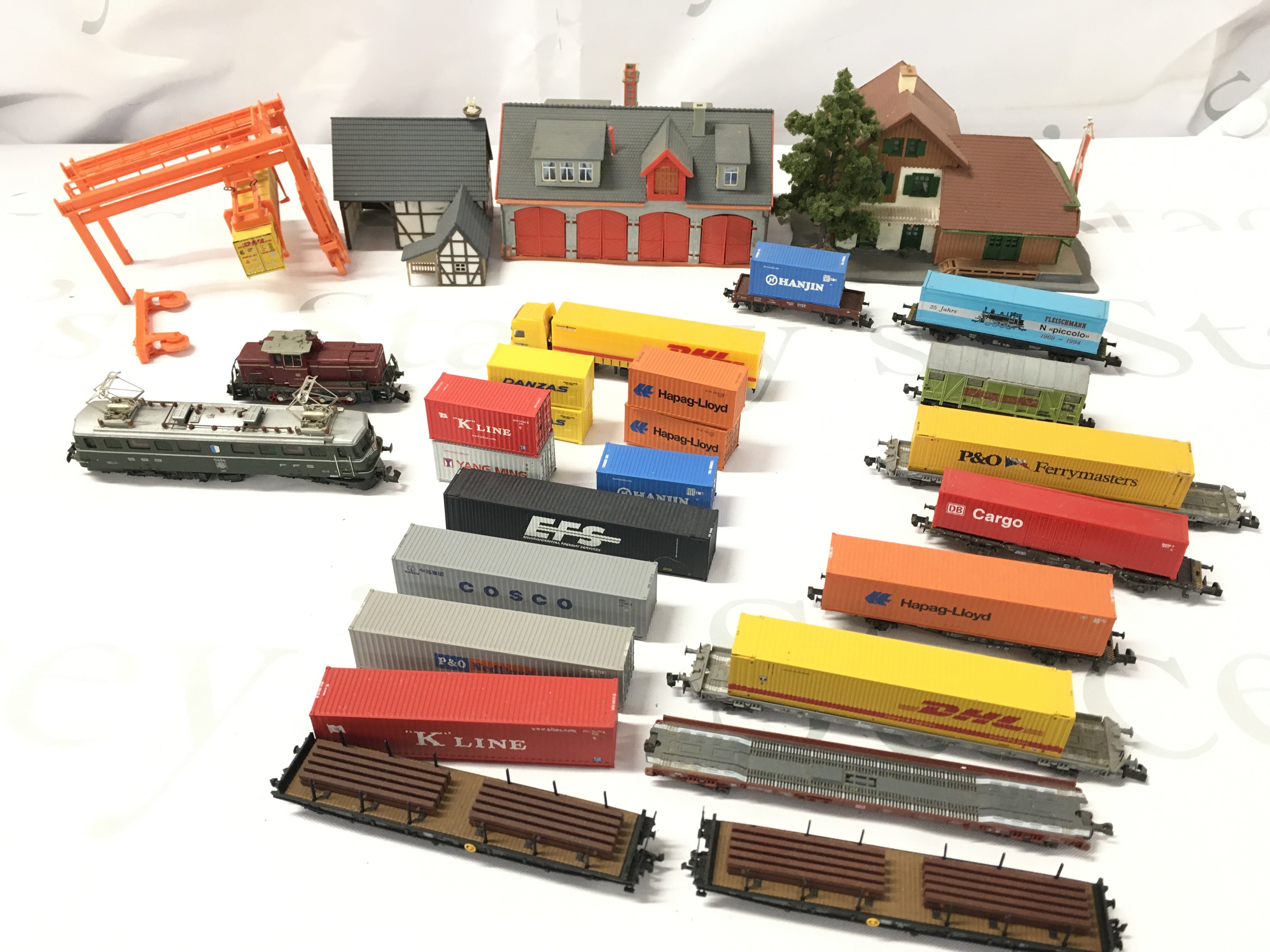 2 X N Gauge Locomotives. Buildings. Containers. Etc.