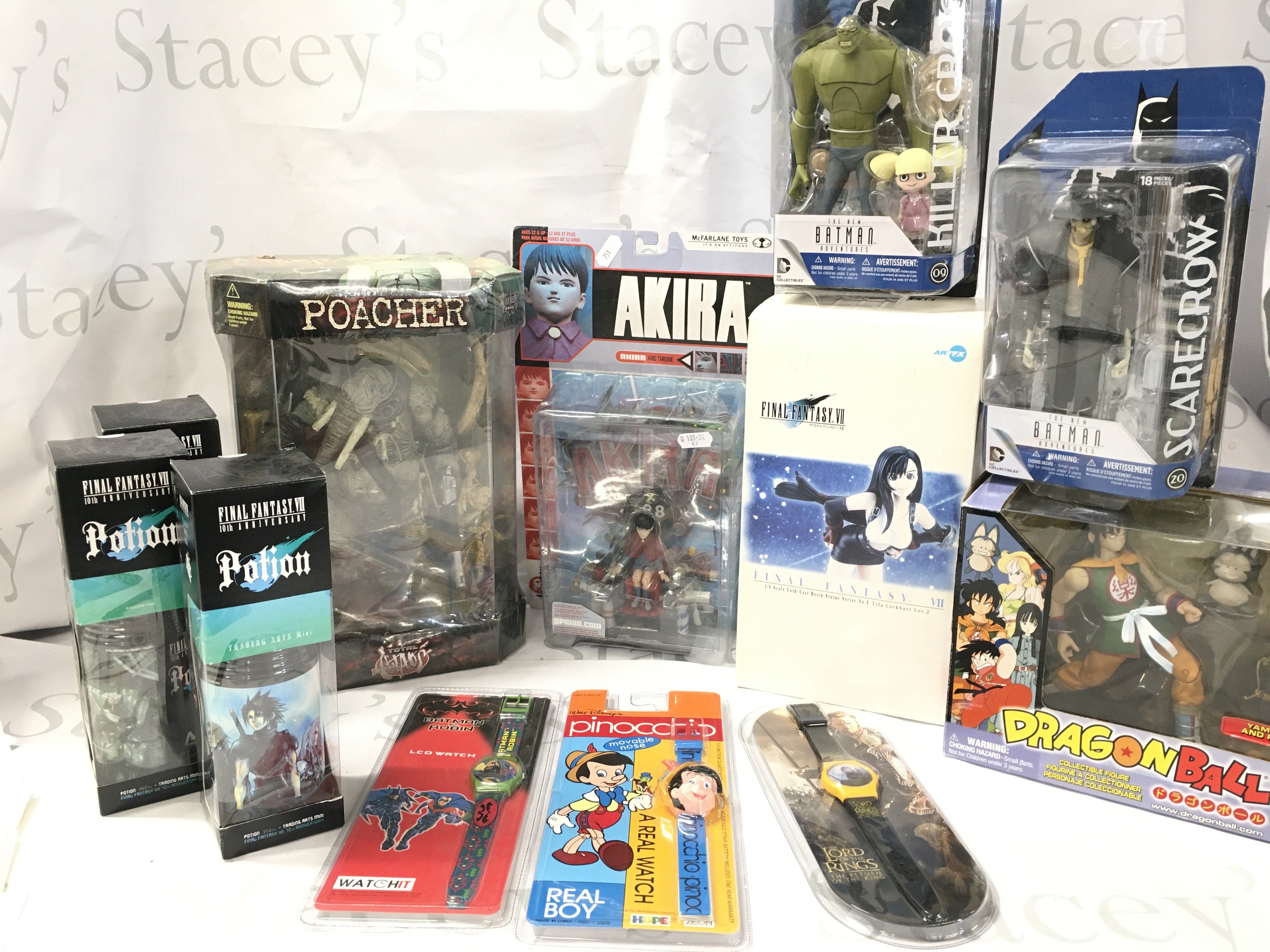A Collection of Various Boxed Toys Including Final Fantasy. Dragon Ball. Batman etc.