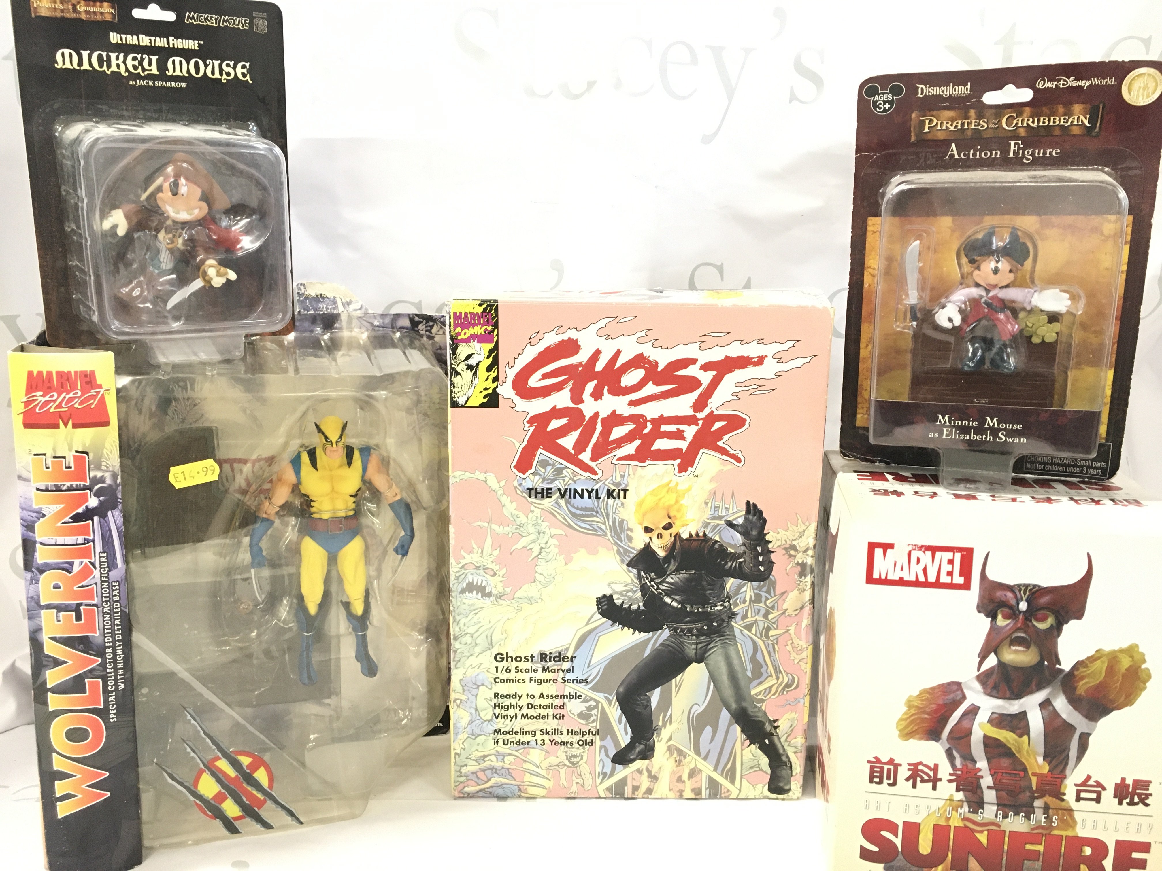 A Collection of Boxed Toys/Models Including Marvel. Disney. Etc