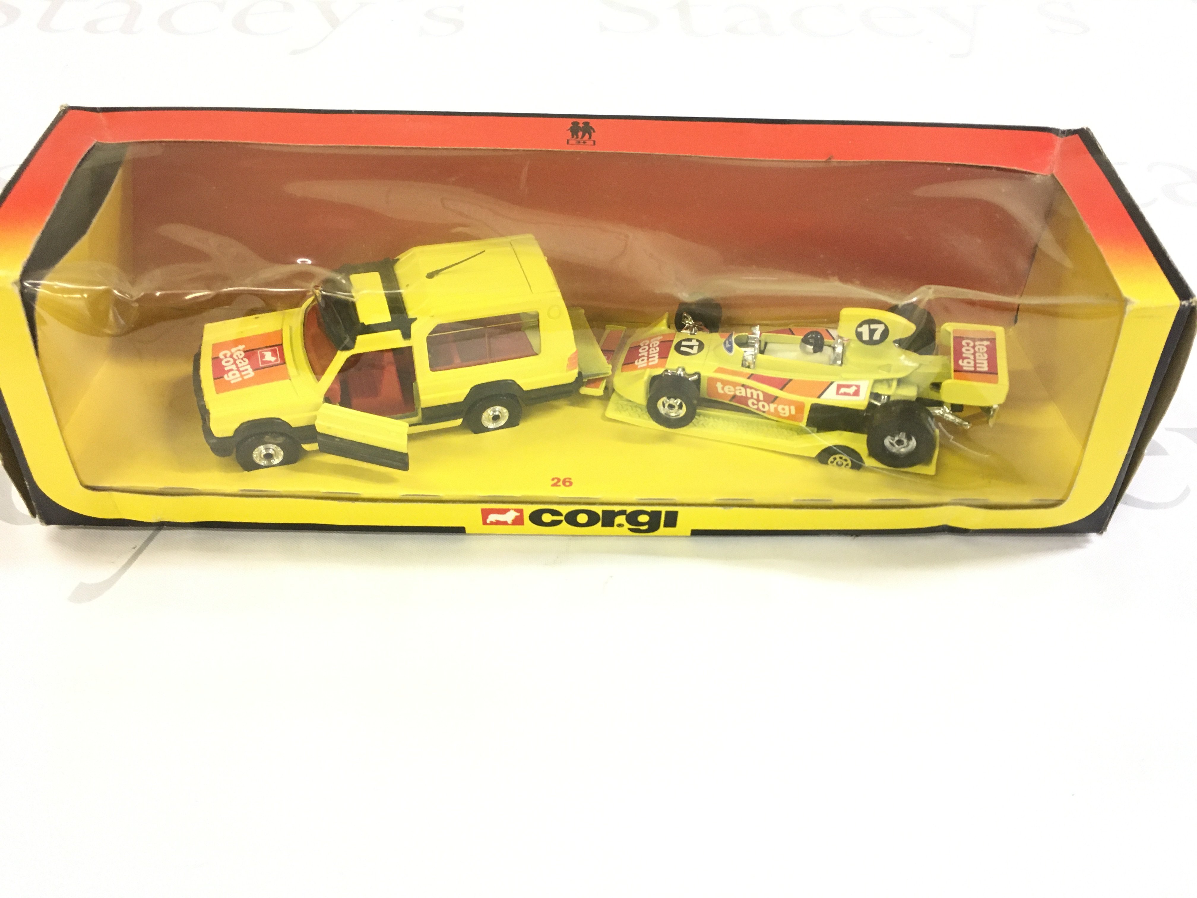 A Boxed Corgi Gift Set 26. Team Corgi to Include Matra Rancho.