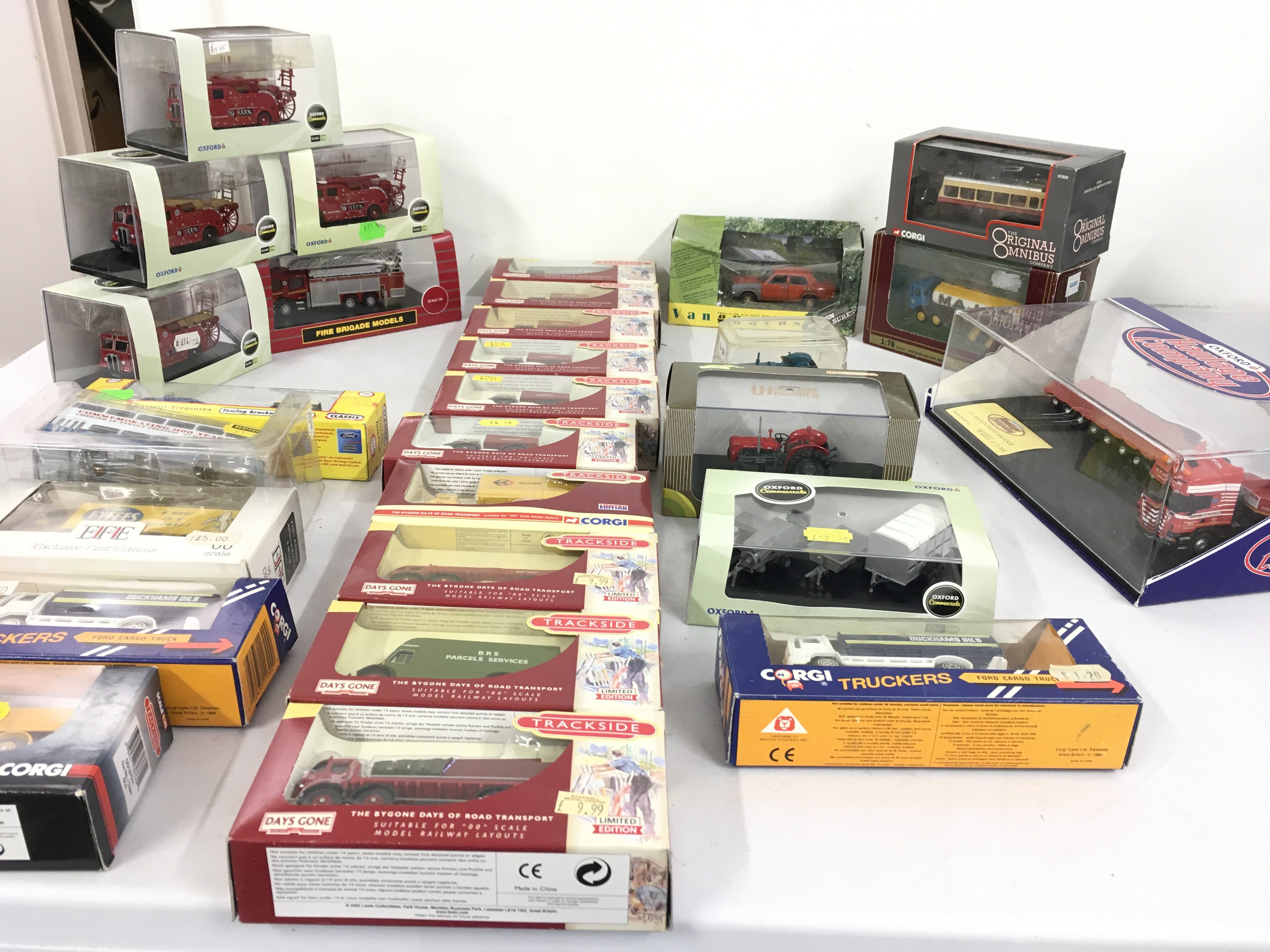 A collection of diecast model vehicles by Oxford ..Corgi..Lledo etc. features the Trackside series and a selection of fire engines amongst others. No reserve