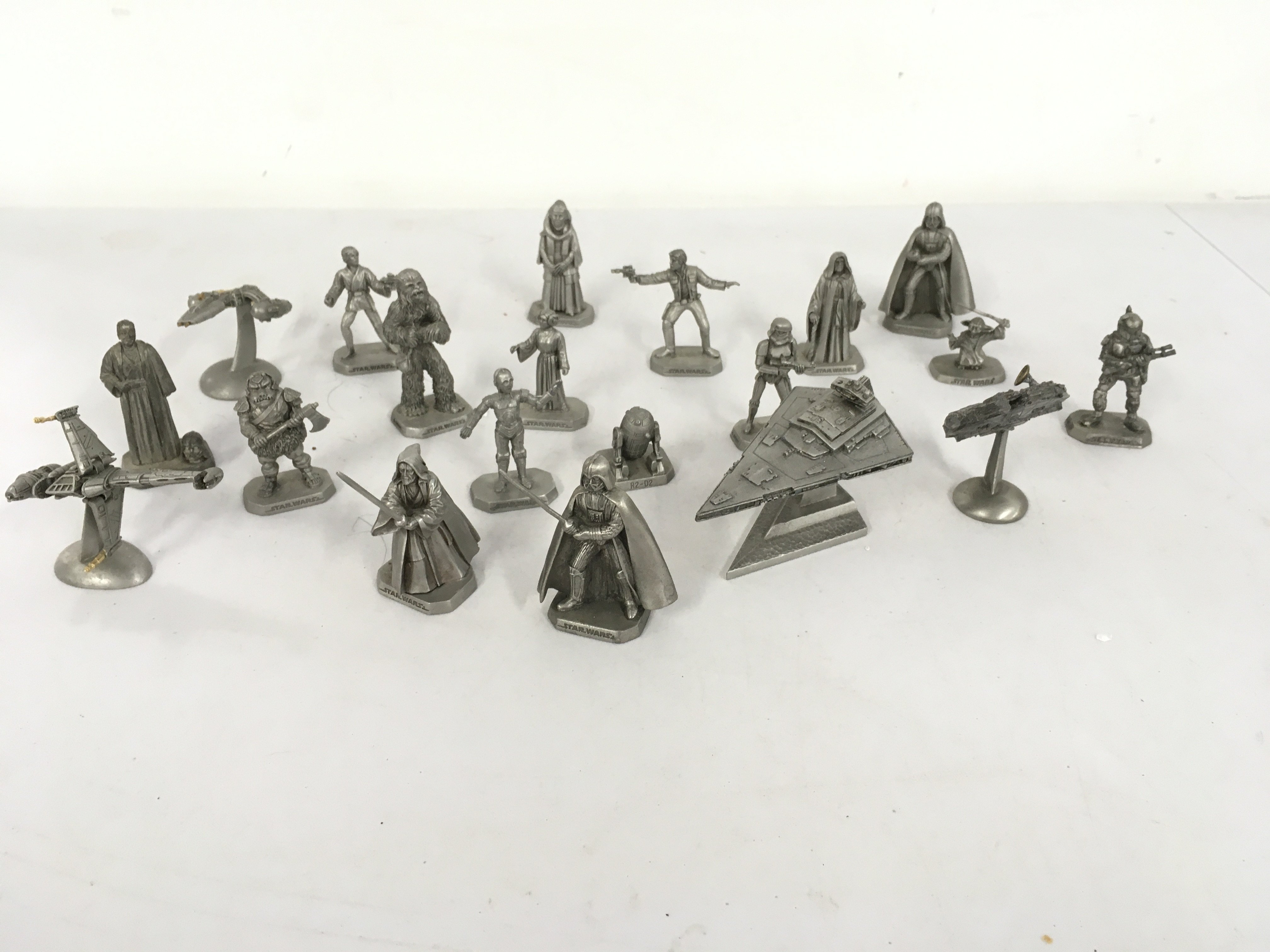 A selection of Pewter Star Wars figures . No reserve