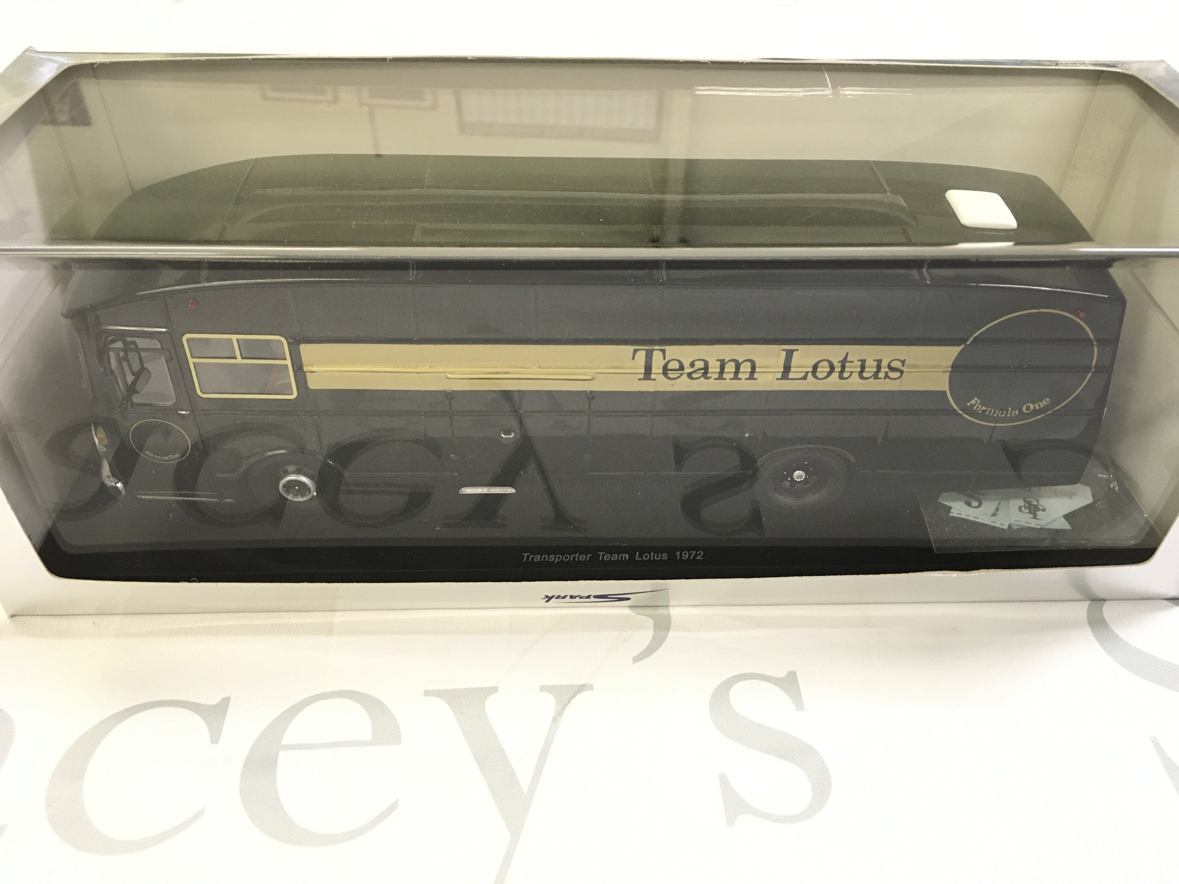 A Boxed Spark Model Of A Transporter Team Lotus. 1/43 Scale.