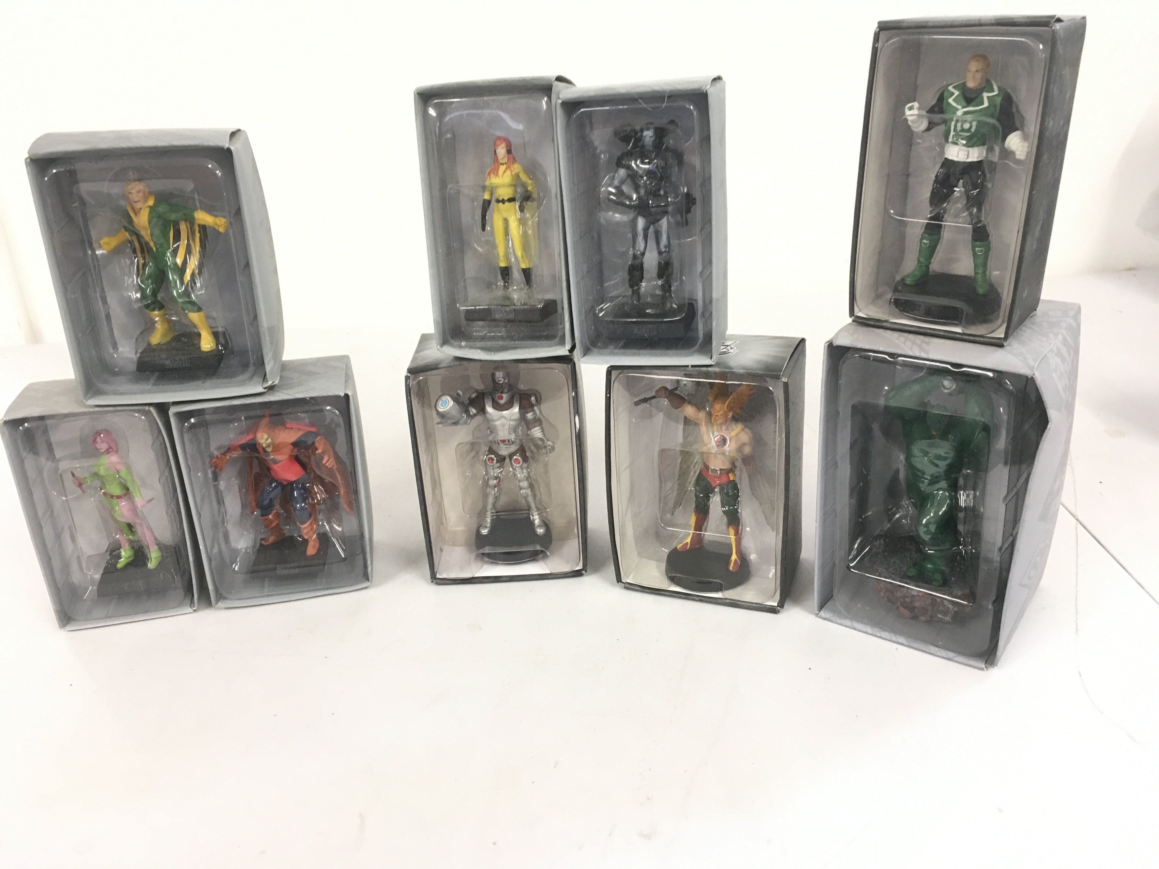 A collection in excess of 100 boxed superhero characters models. No reserve