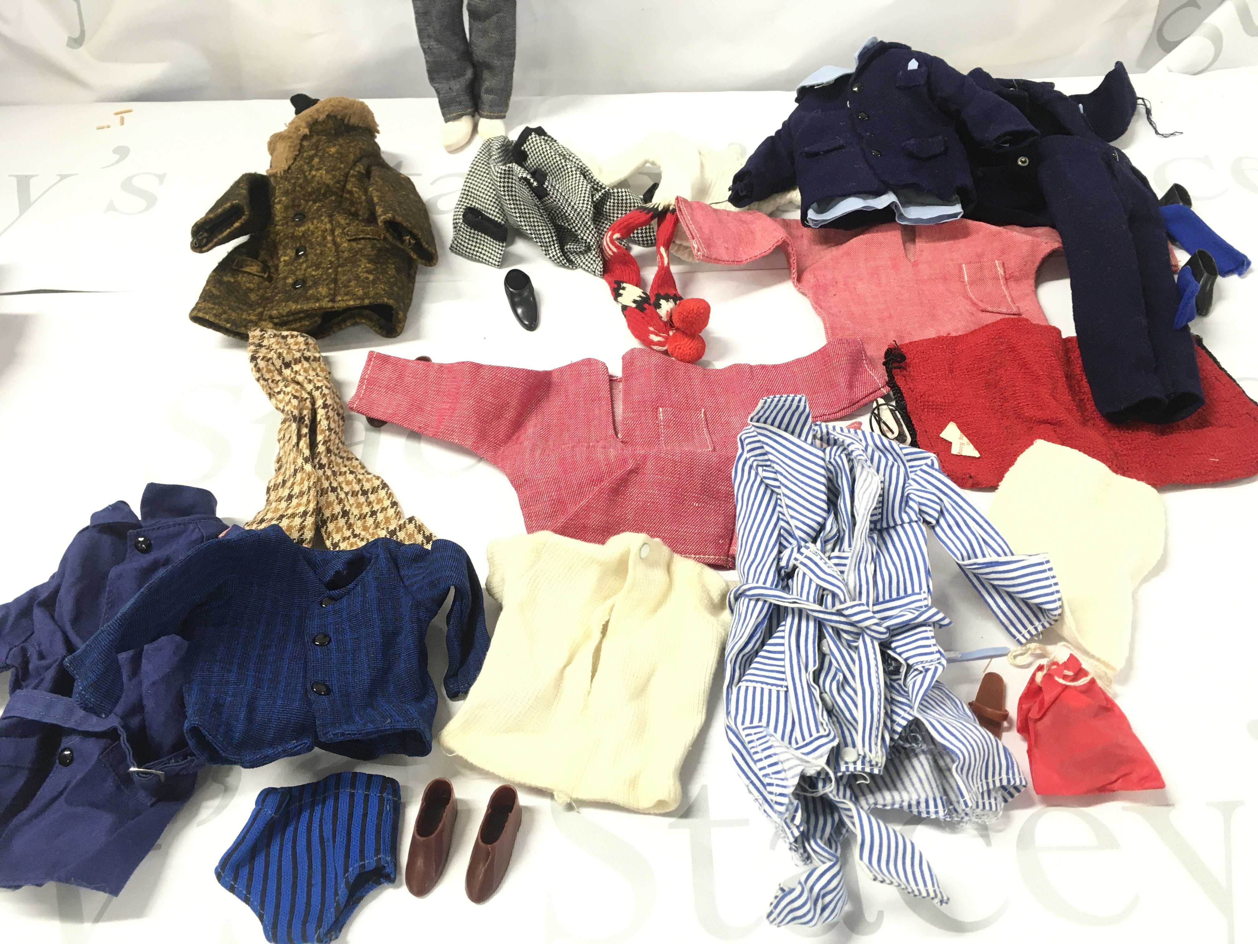 A Vintage Pedigree Sindys Boyfriend Paul Doll. With A Collection of Clothes.