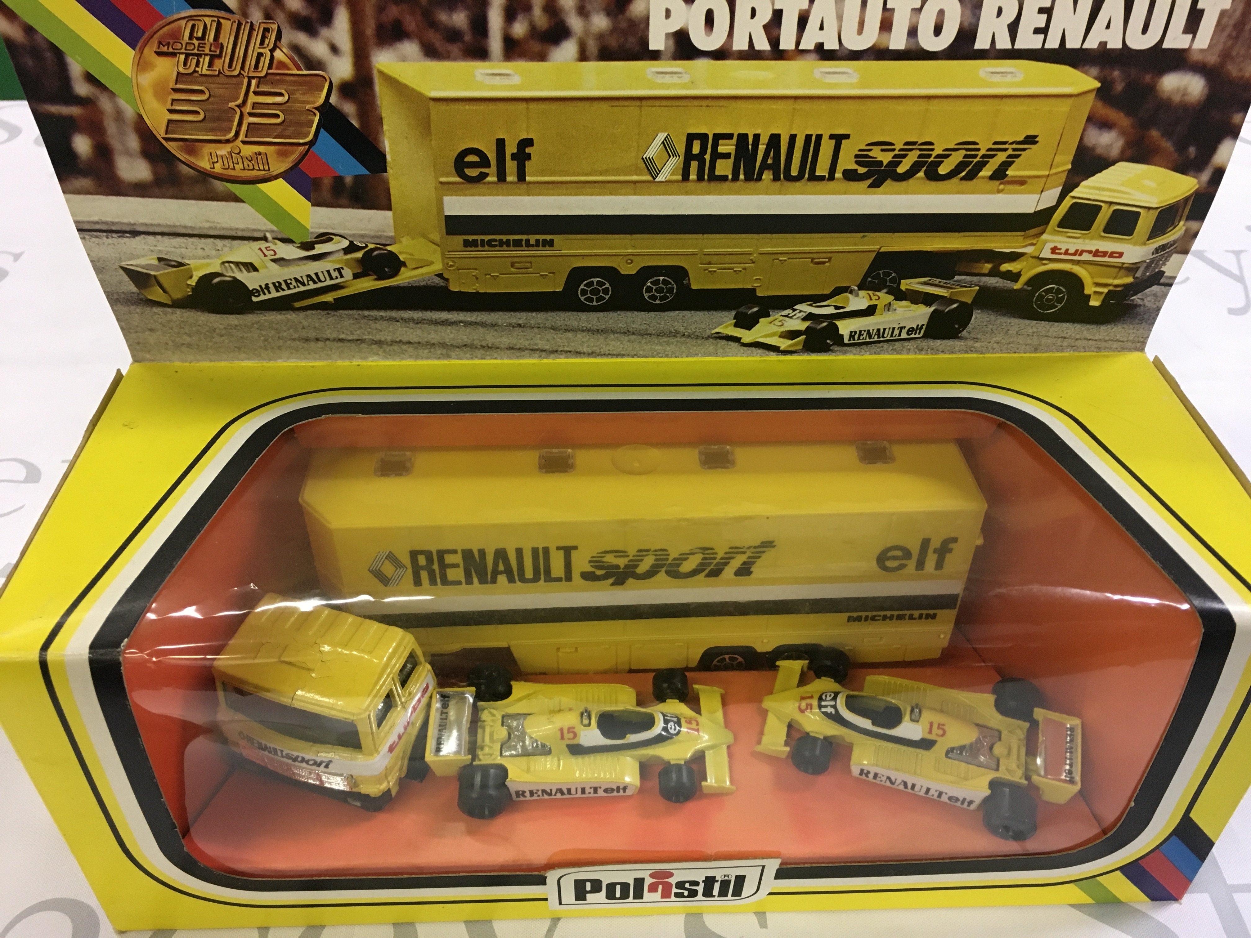 A Boxed Polistil F1 Renault Sport Car Carrier With Cars. #RJ112.