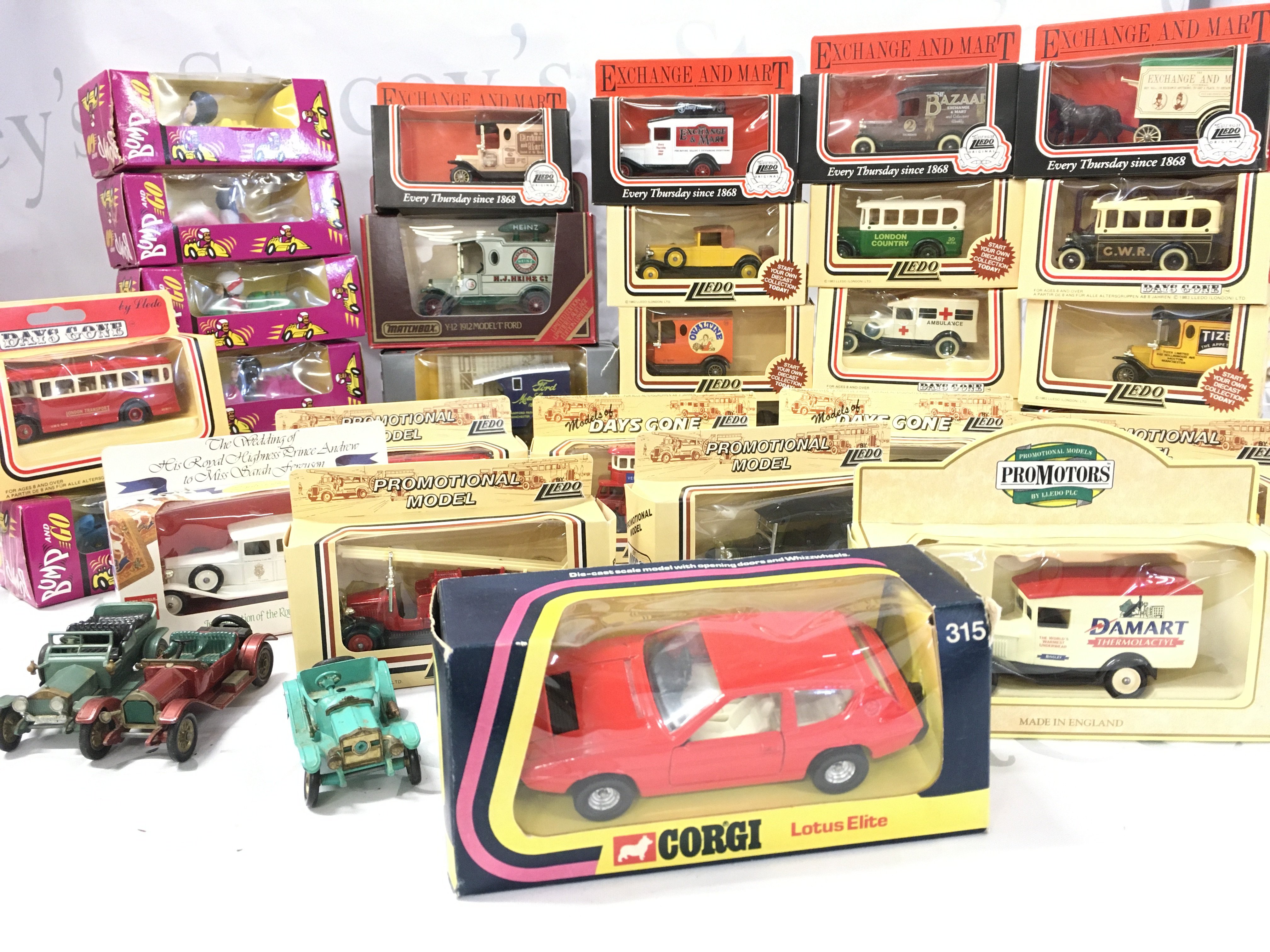 A Collection of Boxed And Loose Diecast Including a Corgi Lotus Elite #315. No Reserve.