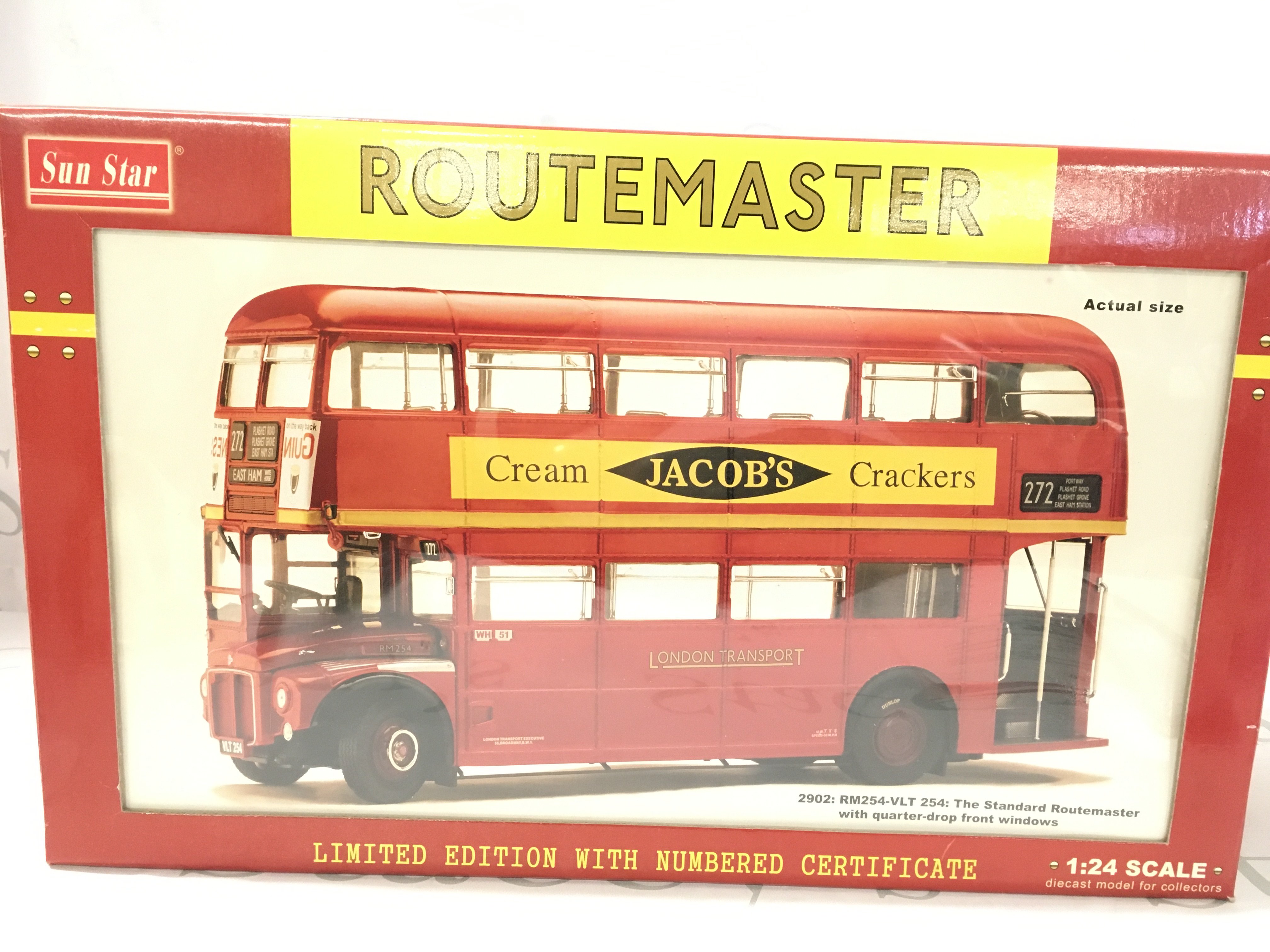 A Boxed Sun Star 2902 RM254-VLT 254 The Standard Routemaster. With Certificate.