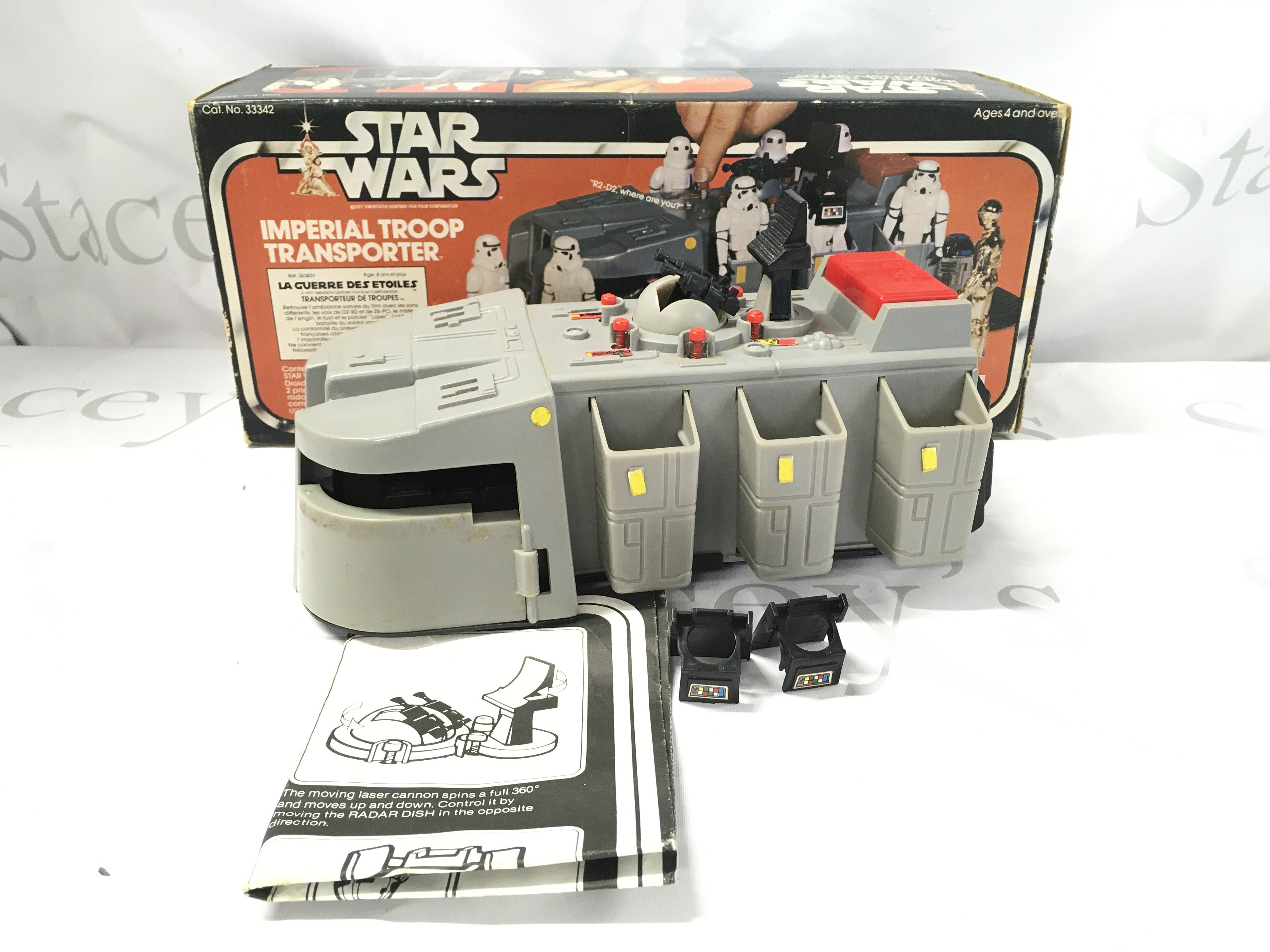 A Boxed Vintage Star Wars Palitoy Imperial Transporter With Instructions.