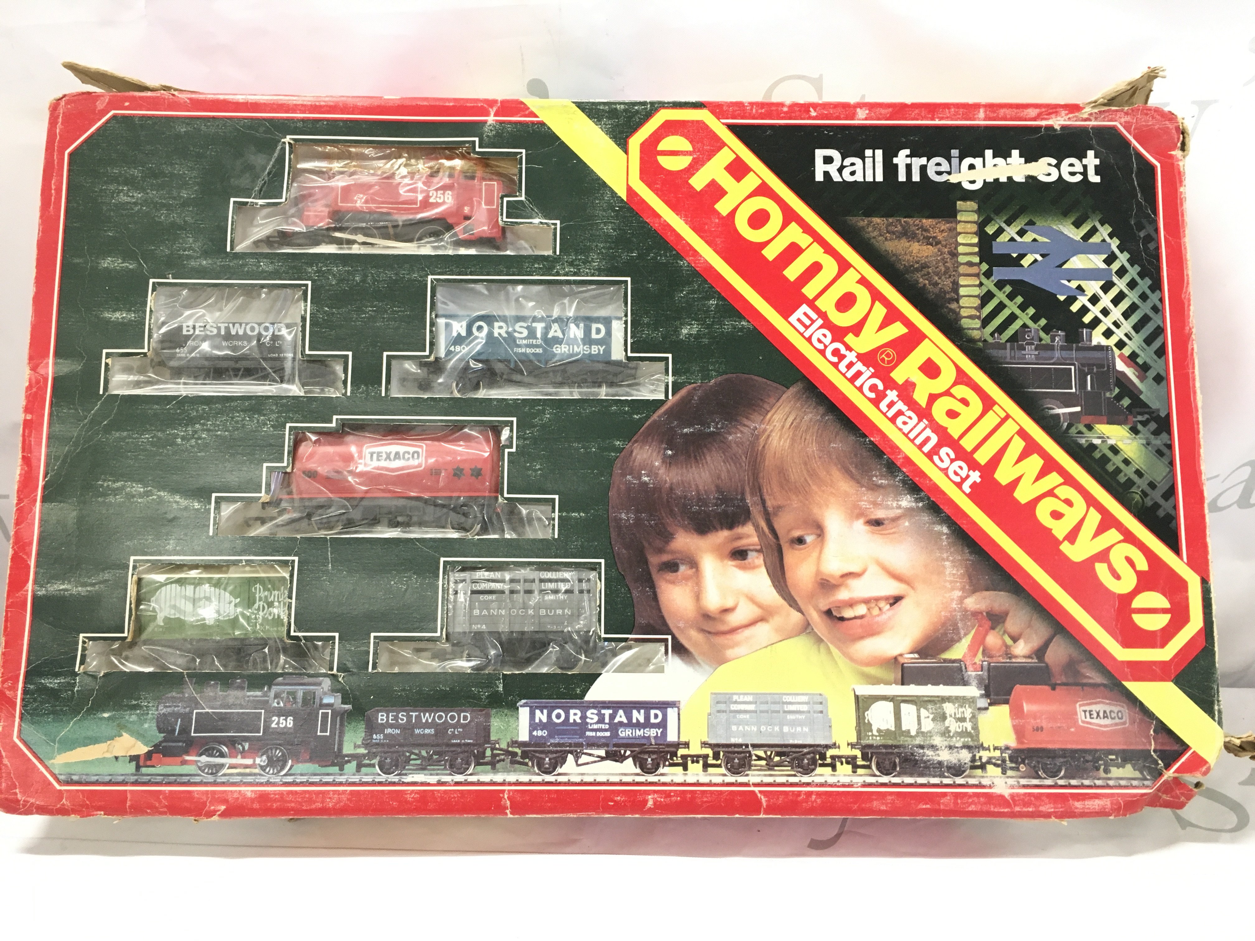 A Boxed Hornby 00 Gauge Rail Freight Set.