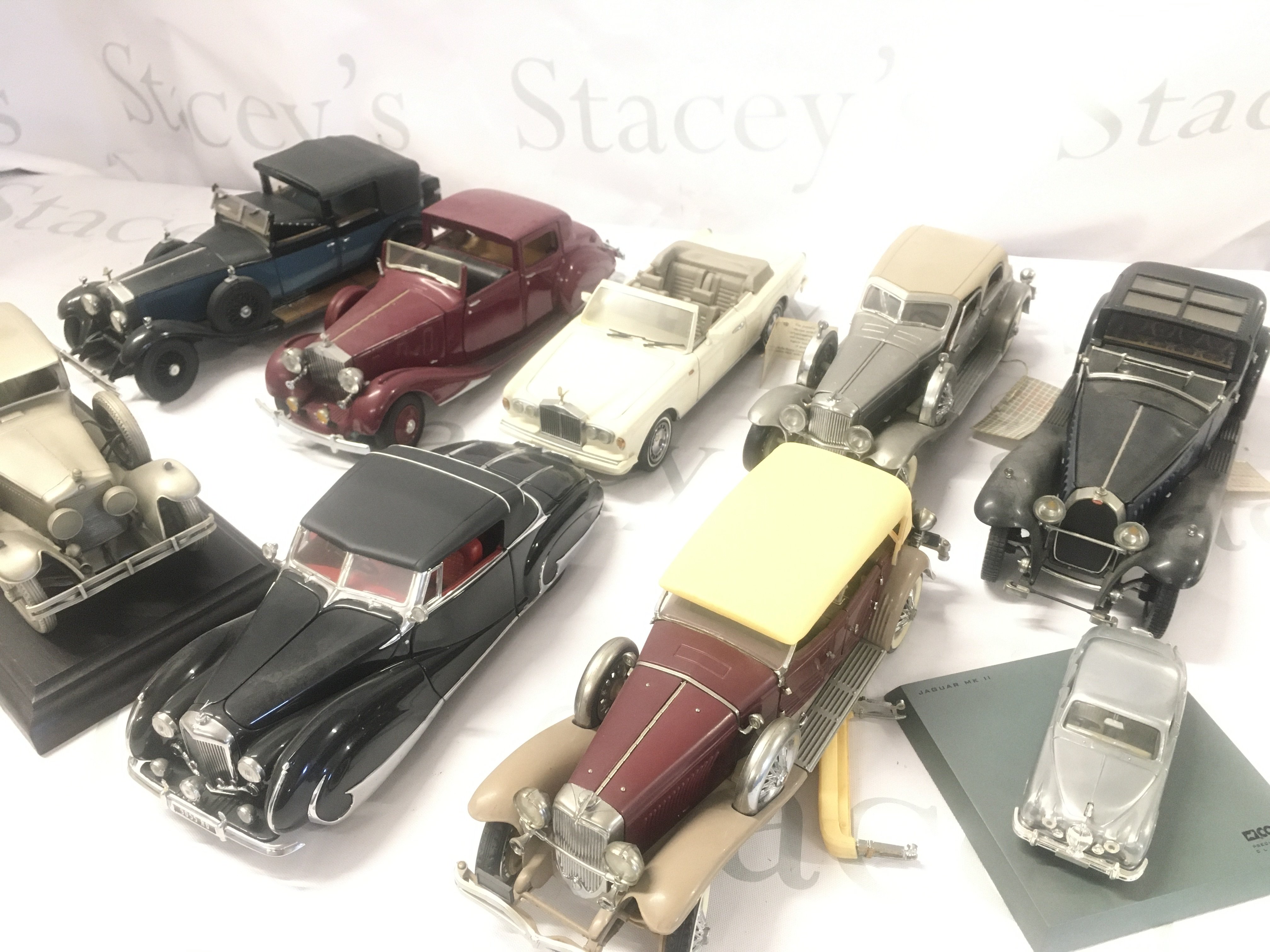 A Collection of 7 Franklin Mint Diecast Cars And 2 Others No Reserve.