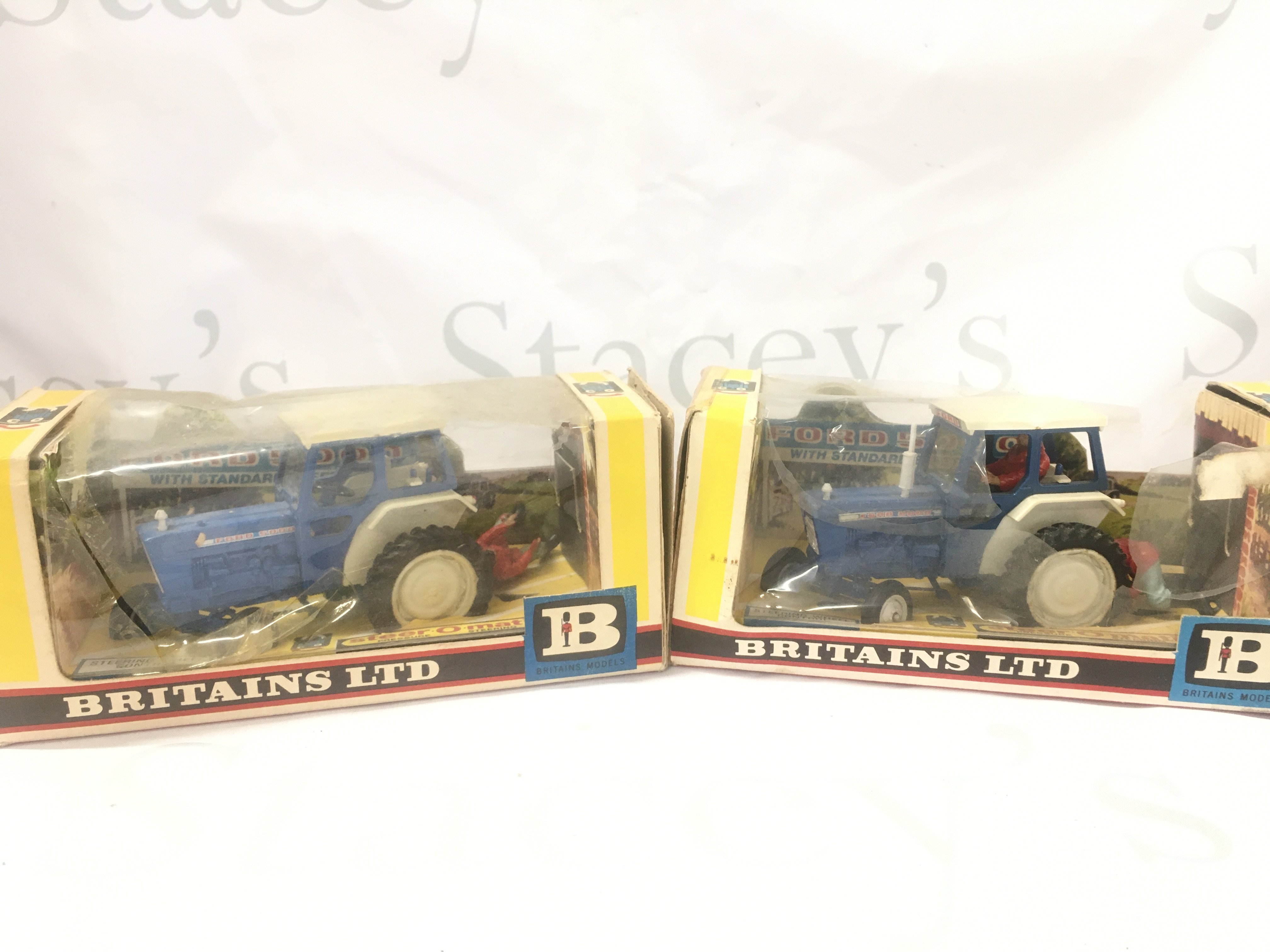 2 X Boxed Britains Ford 5000 Tractor #9527. Boxes In Varied States.