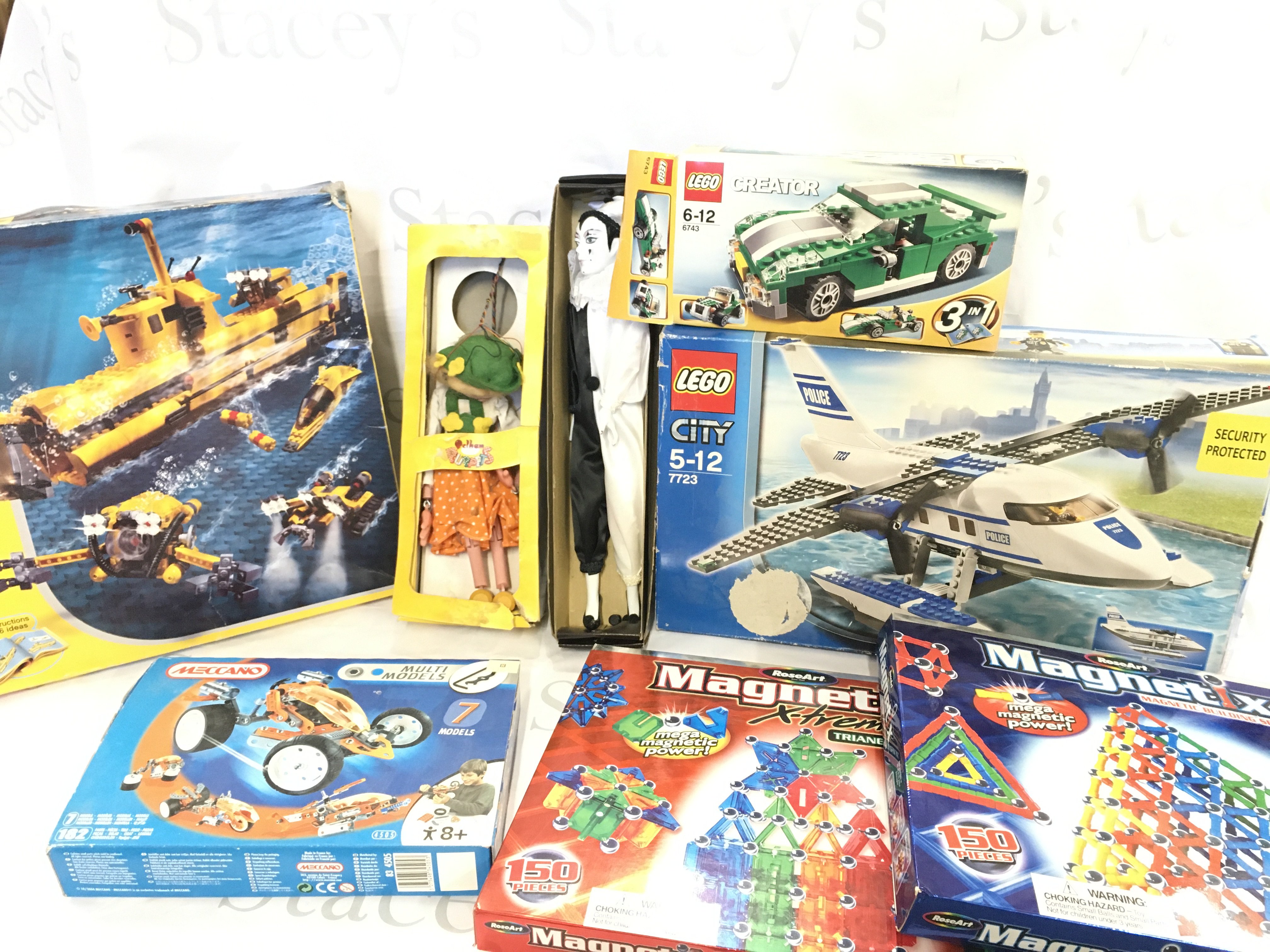 A Collection of Lego. Magnetix. Meccano. A Pelham Puppet etc. No Reserve.