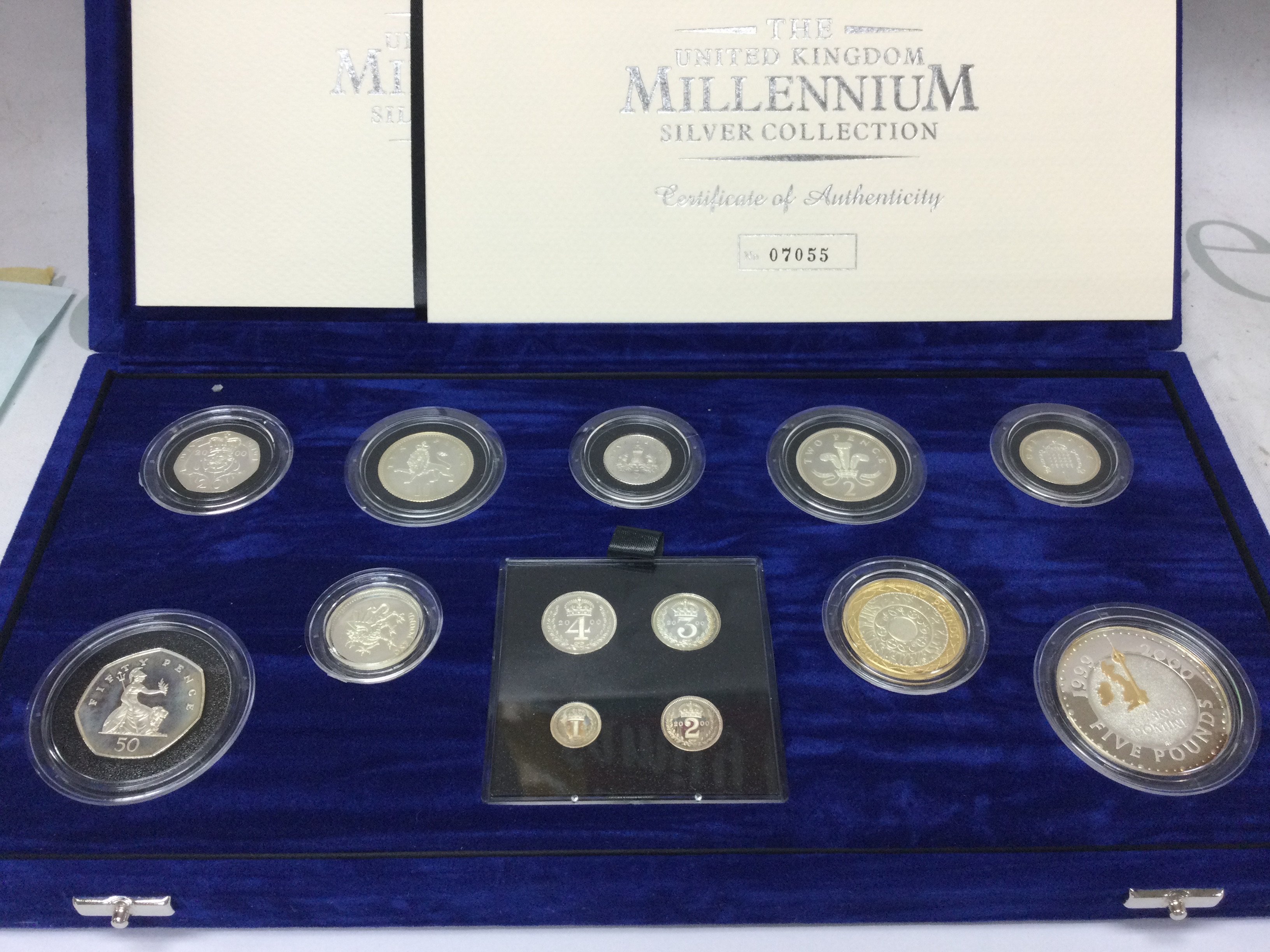 Royal mint Millennium silver collection with COA