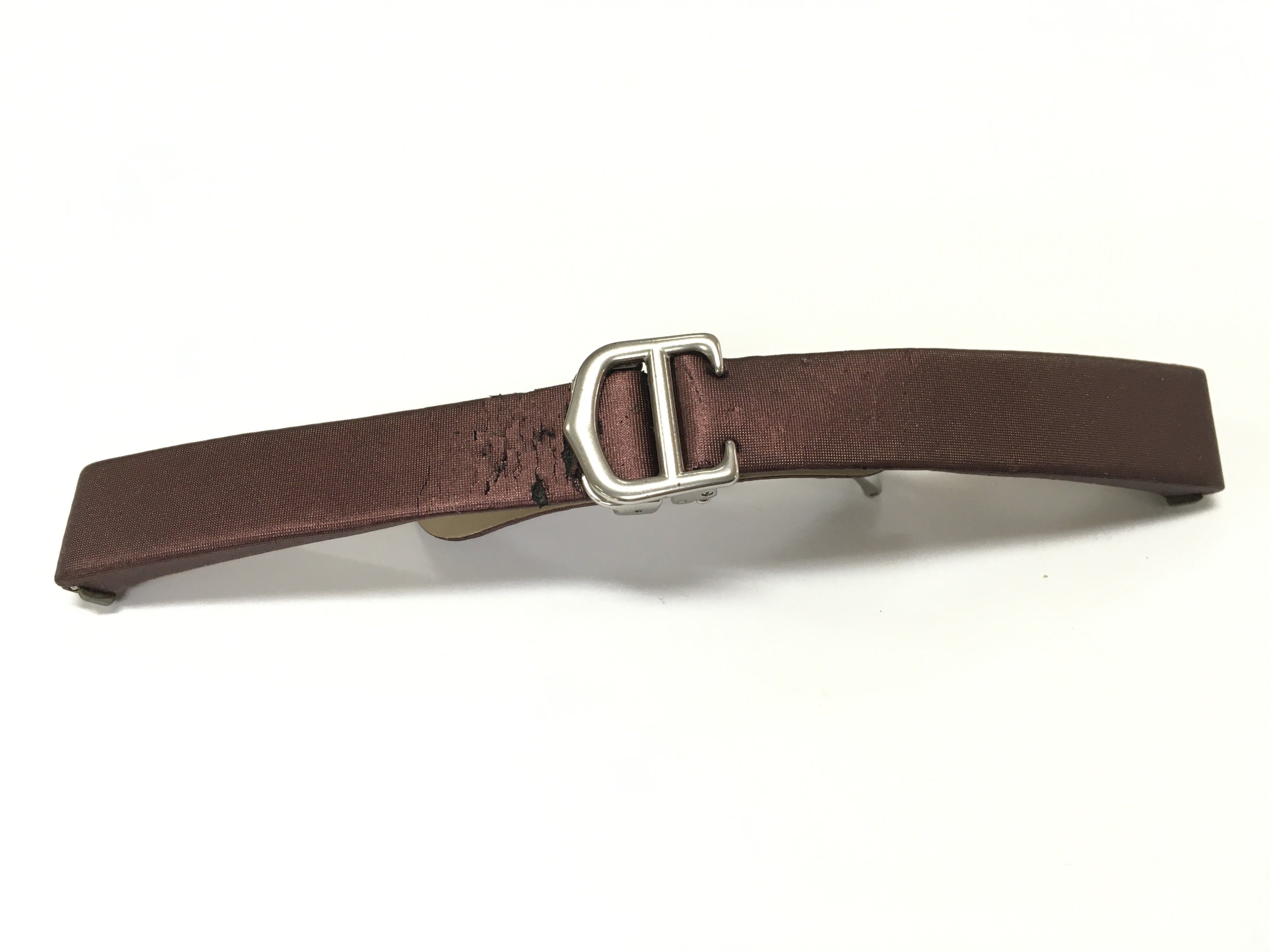 A ladies cartier fabric / leather strap with deployment clasp. Postage A