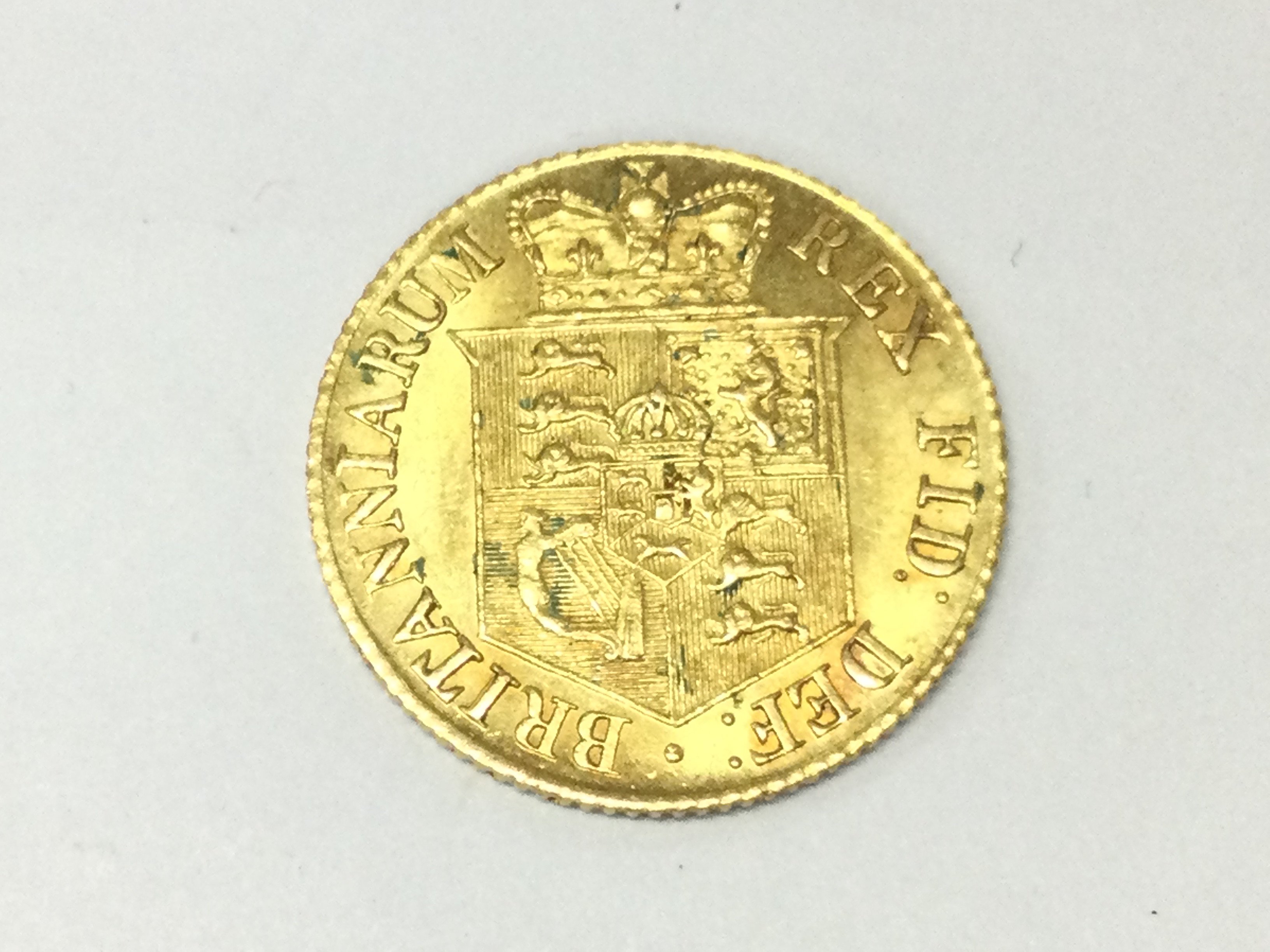 An 1817 1/2 sovereign in nice condition. First year of modern sovereigns.