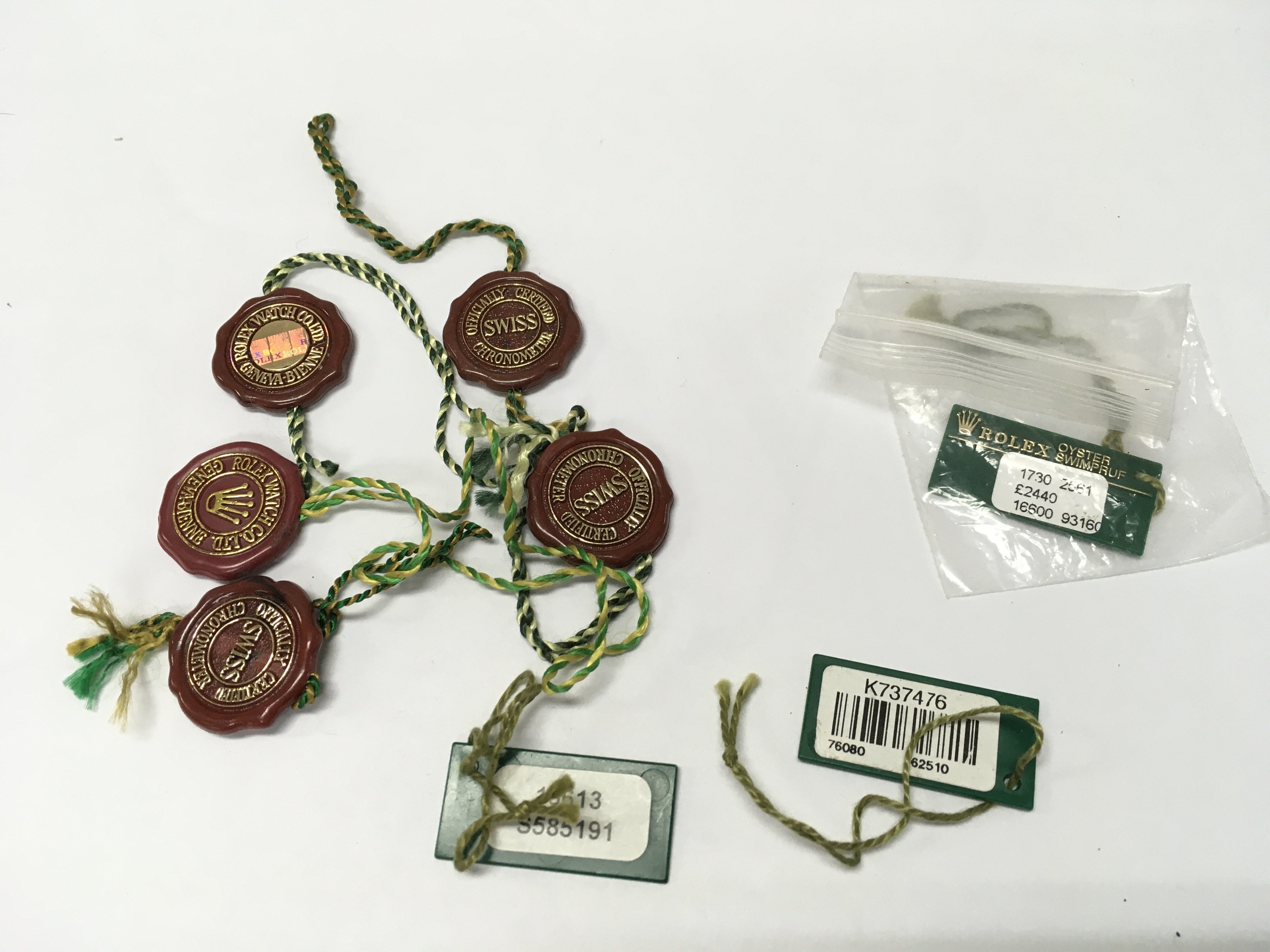 Collect of rolex swing tags. Buyer to satisfy themselves with authenticity prior to bidding.