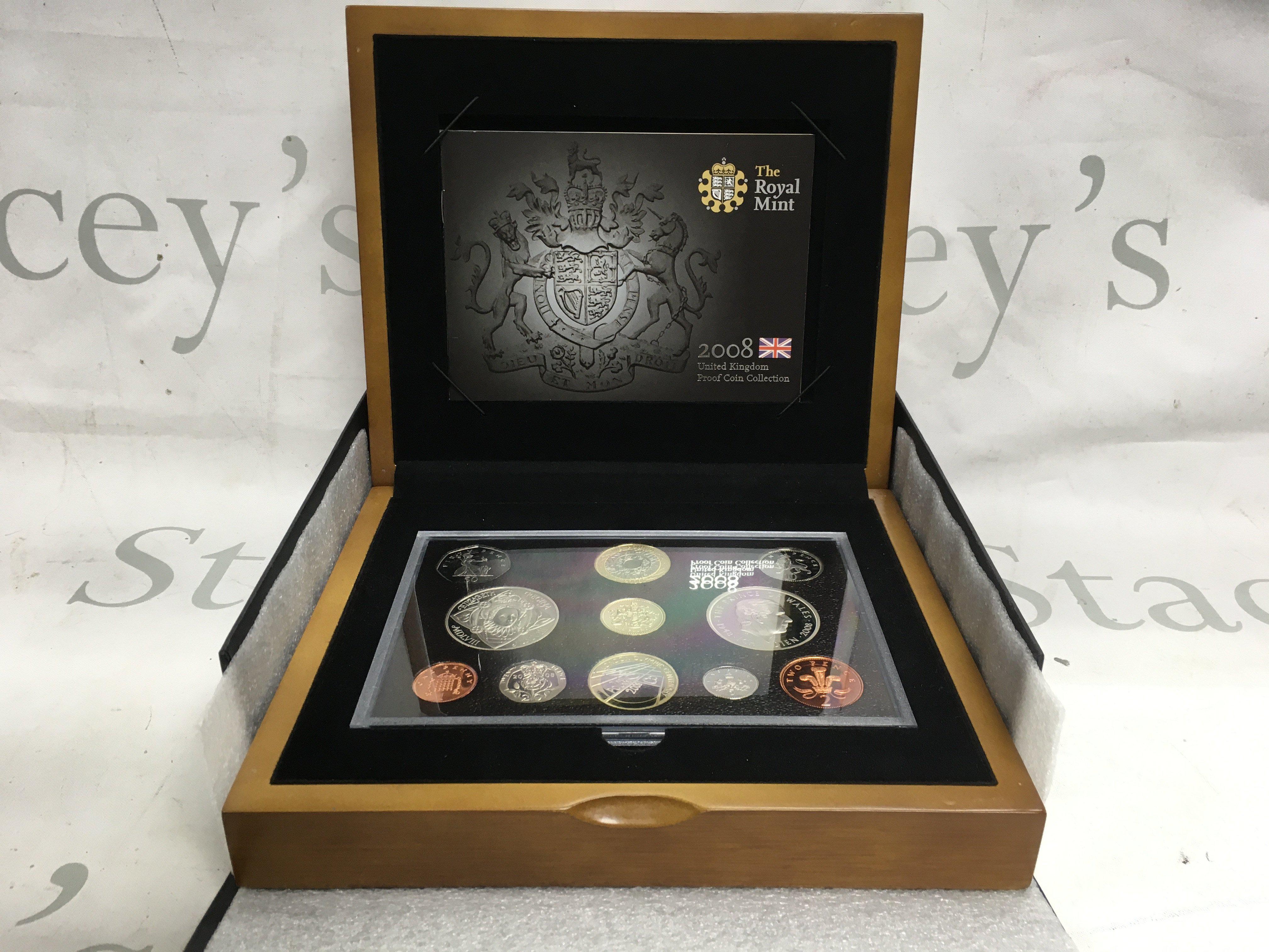 A royal mint 2008 proof coin set.