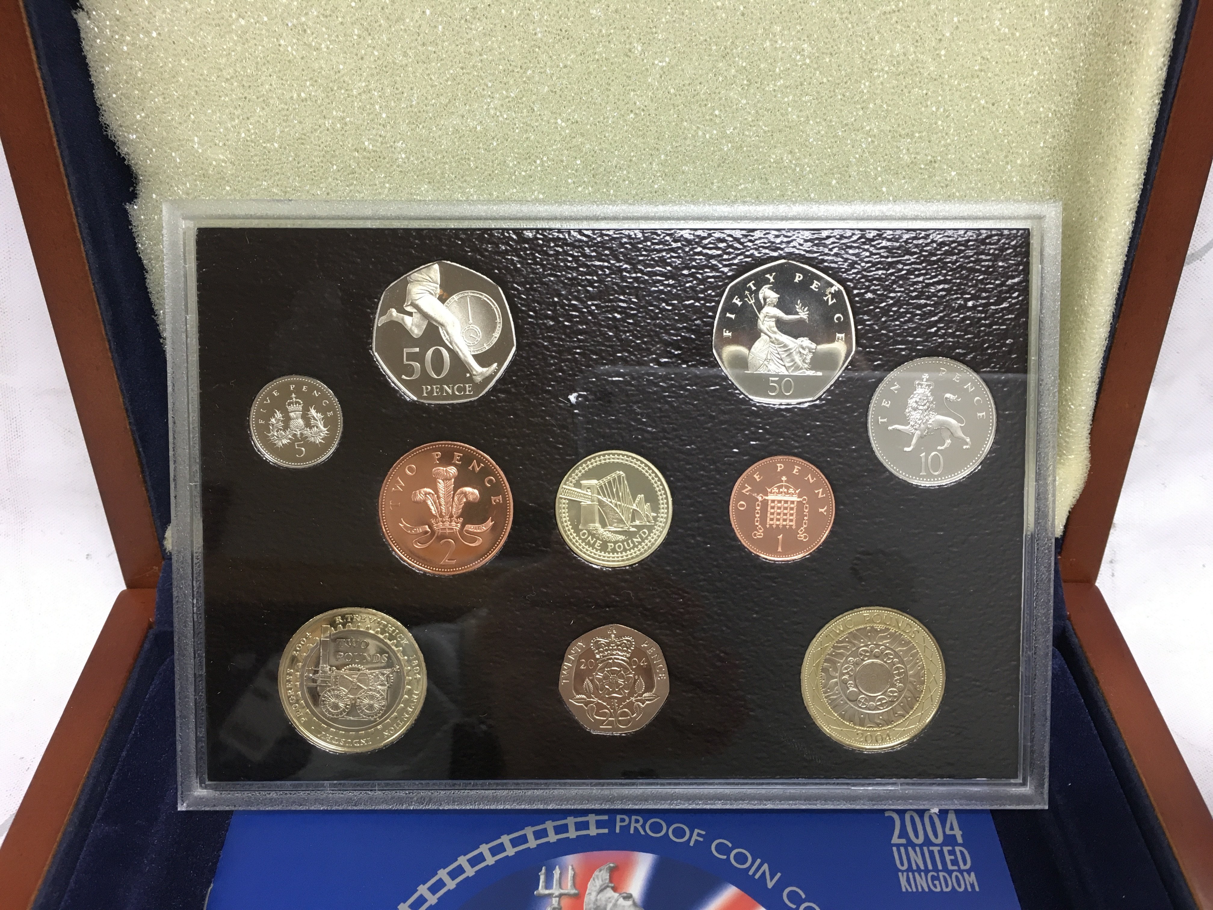 A royal mint 2004 proof coin set.