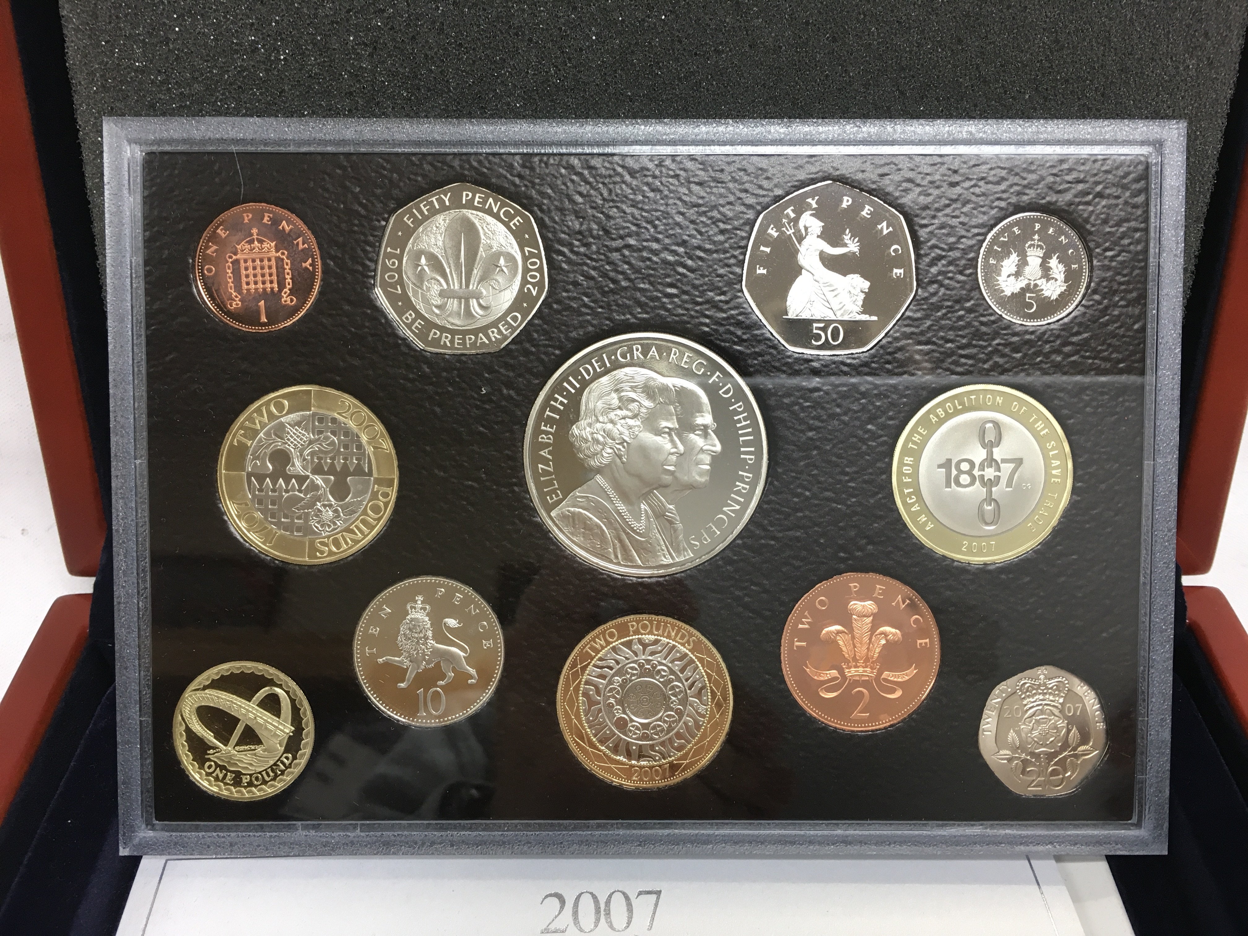 A royal mint 2007 executive proof coin set.