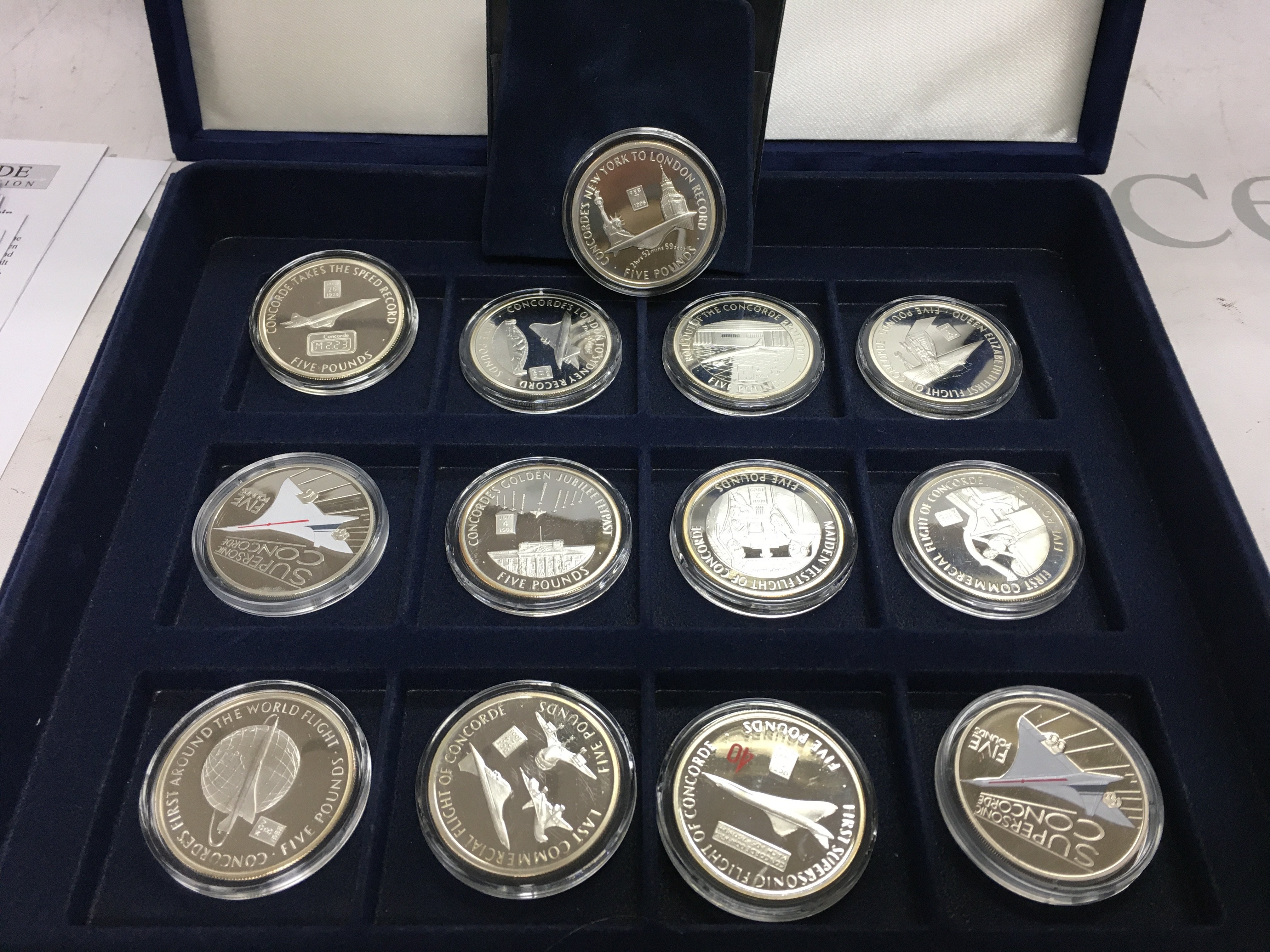A cased Westminster silver coin set.