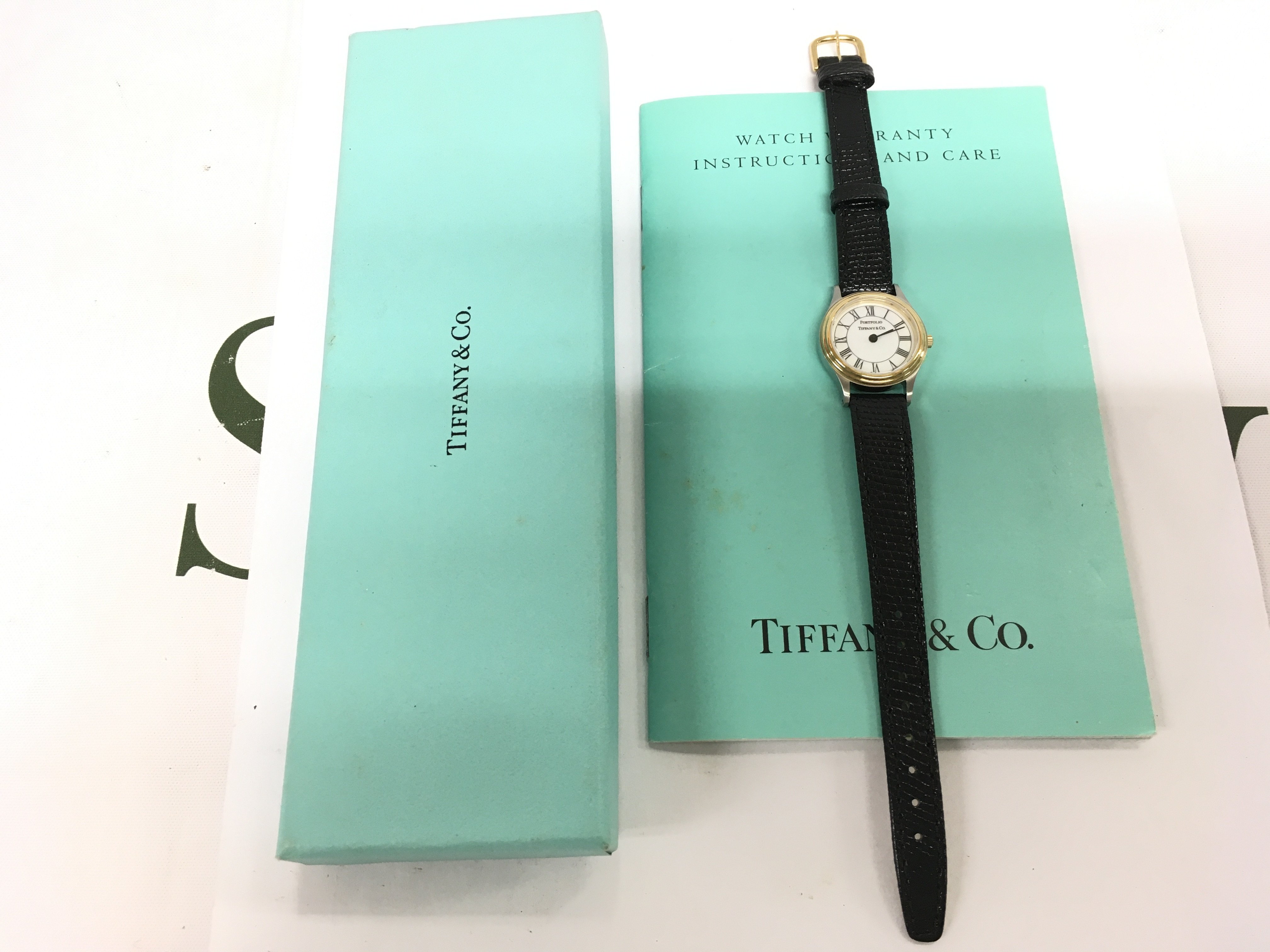 A boxed Tiffany & Co ladies watch. Shipping category A.