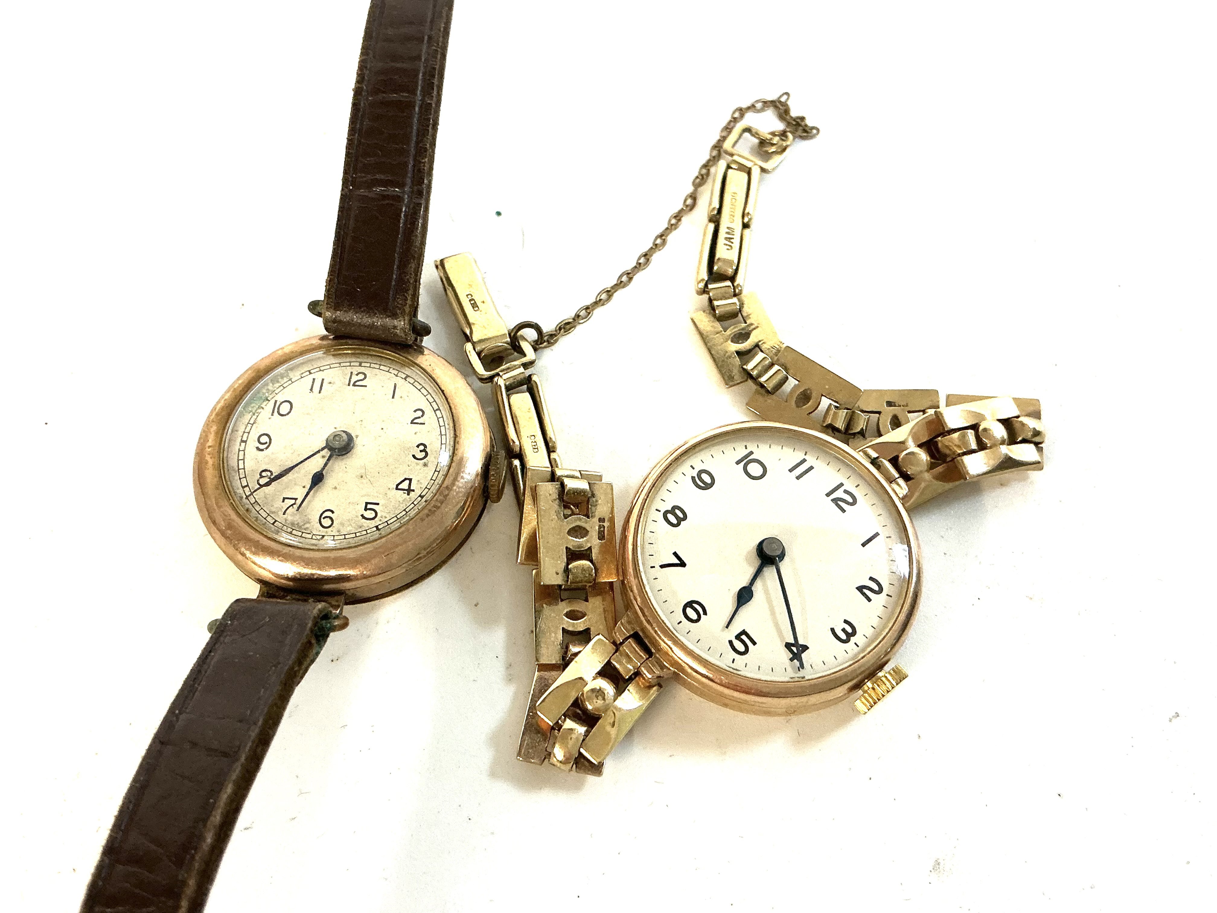 A vintage 9ct gold ladies wrist watch, 9ct gold cased watch.