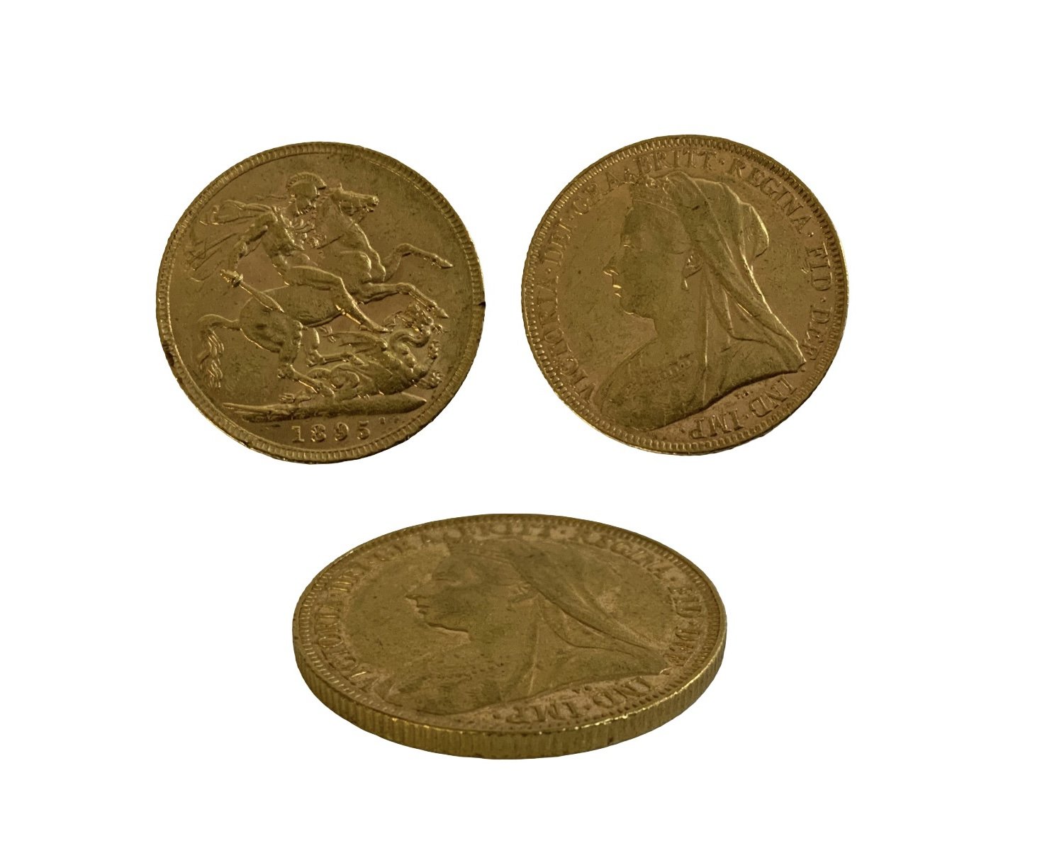 A Full 1895 Queen Victoria (veiled head) full sovereign.