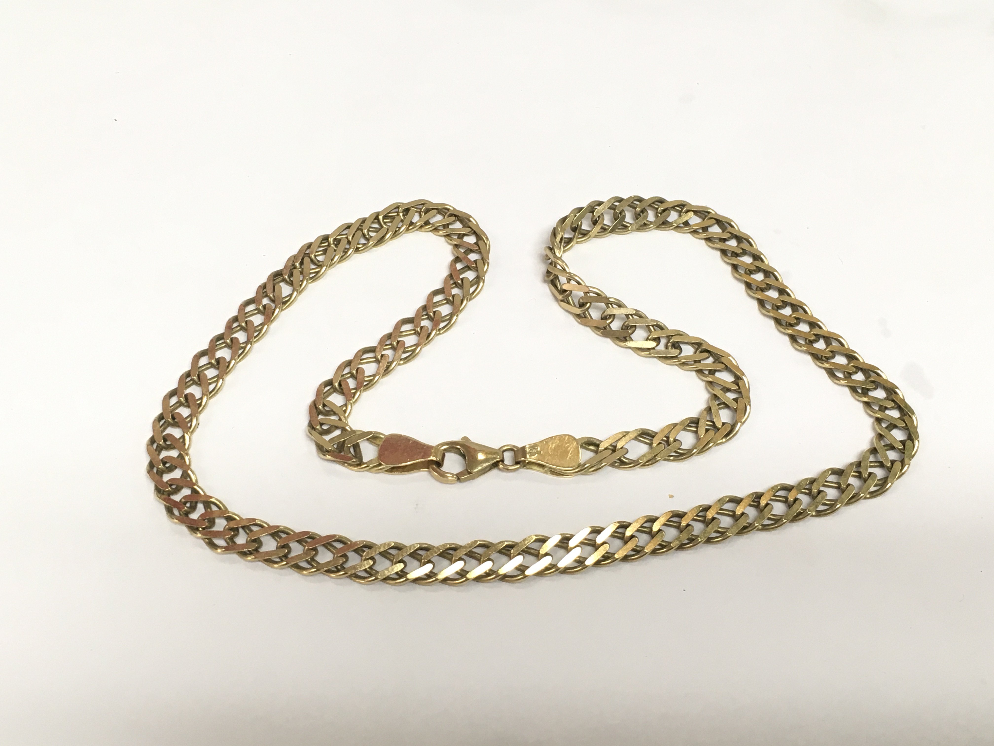 A 9ct gold necklace, approx 14.6g. Shipping category A.
