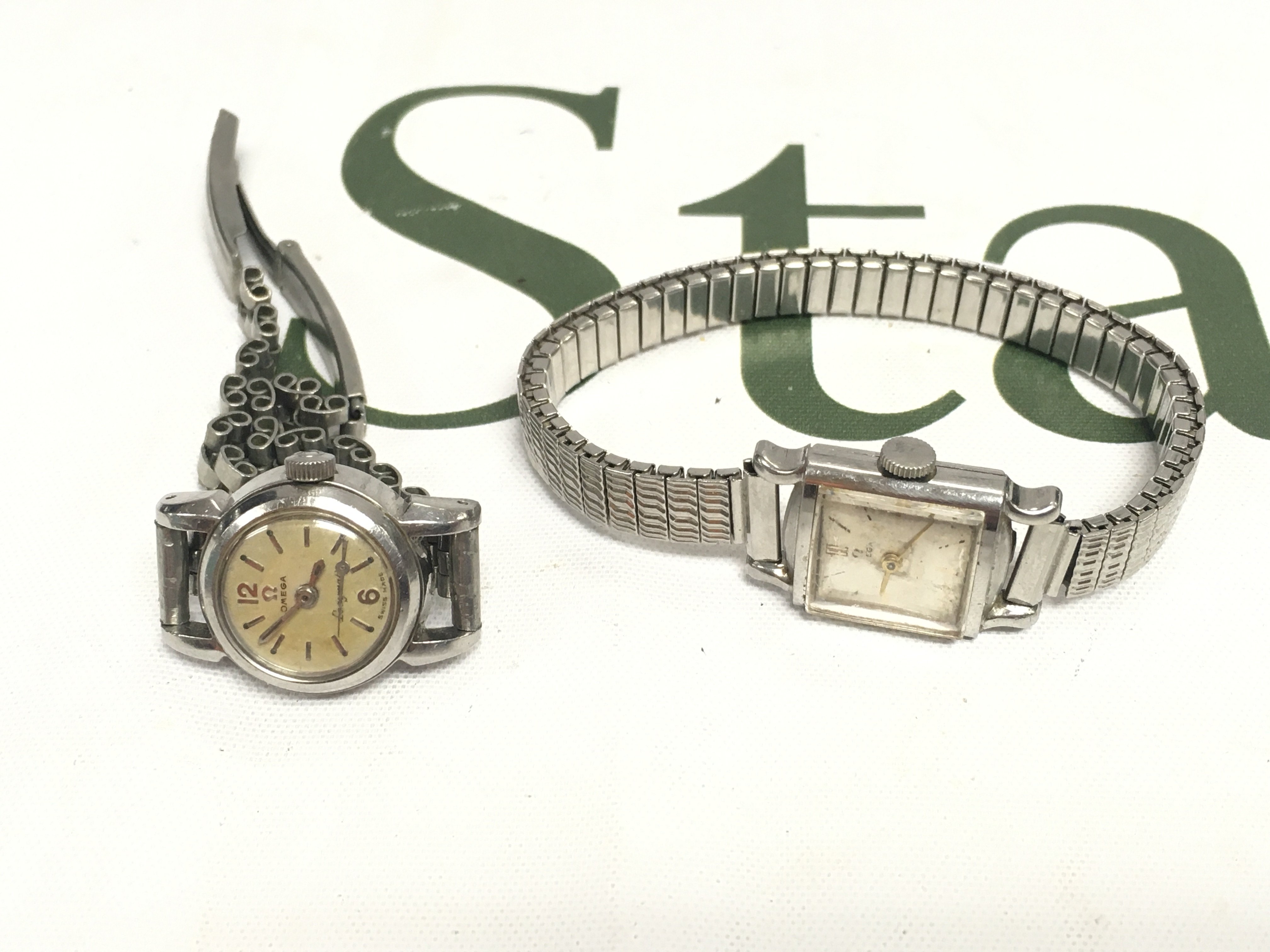 Two vintage ladies stainless steel omegas.