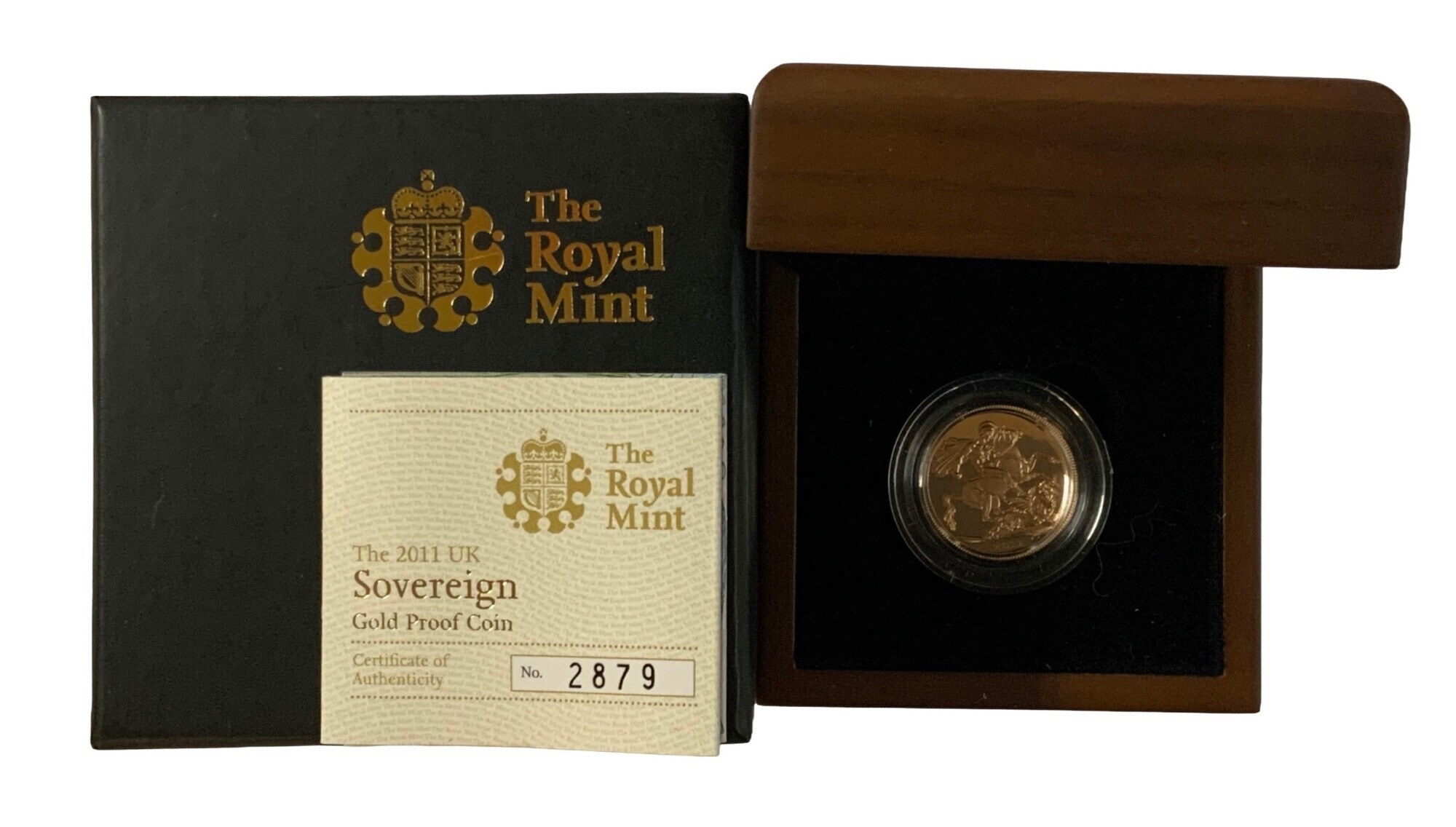 A Royal Mint 2011 Gold proof Sovereign.