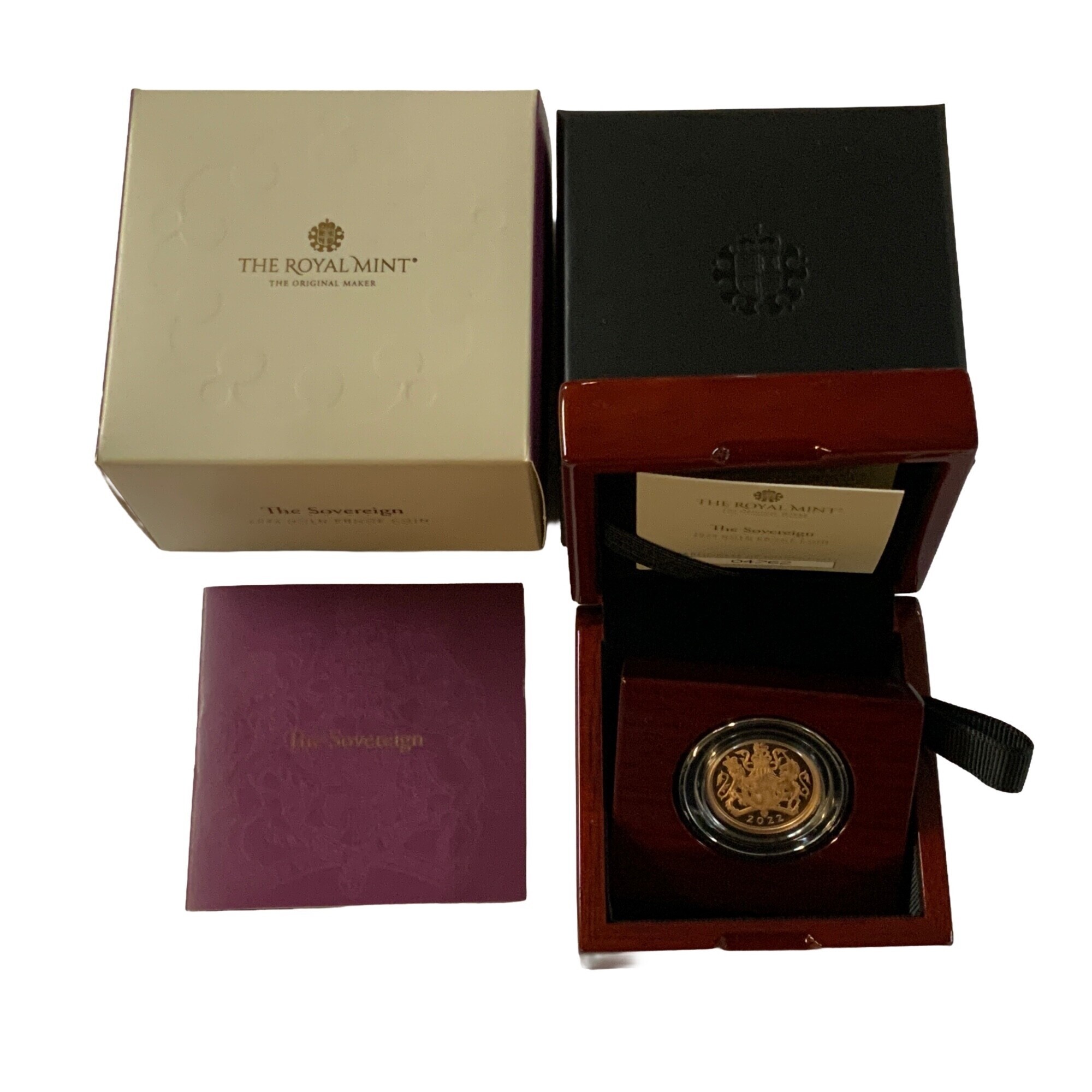 A Royal Mint 2022 issue proof sovereign.