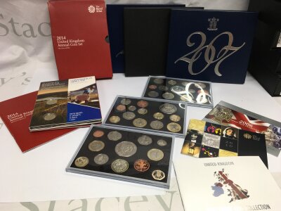 Royal Mint 2006/7/10/14 year coin sets