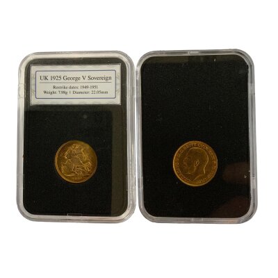 A George V 1925 full sovereign.
