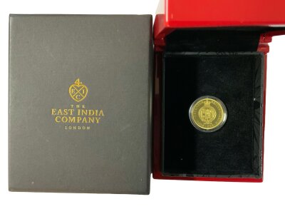 East India Company issue 2020 Military Guinea gold proof coin, St Helena, Elizabeth II.