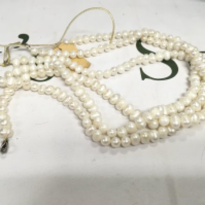 Three cultured Pearl necklaces. NO RESERVE