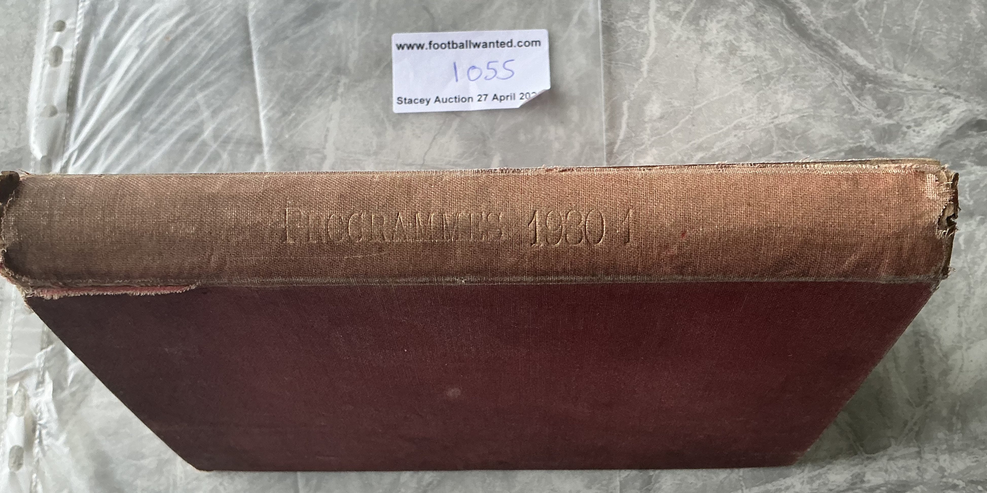 Arsenal 1930 - 1931 Bound Volume Of Football Programmes: First division champions for the first ever time. Original bound volume with all first team, reserves but a few other games including Schools and the Amateur Cup final. The last programme number 45 is Islington Boys v Wolverhampton Boys and includes 3 pages of how the Championship was won with all facts and figures. Programmes have no covers and boards a bit tatty but contents very good. 
