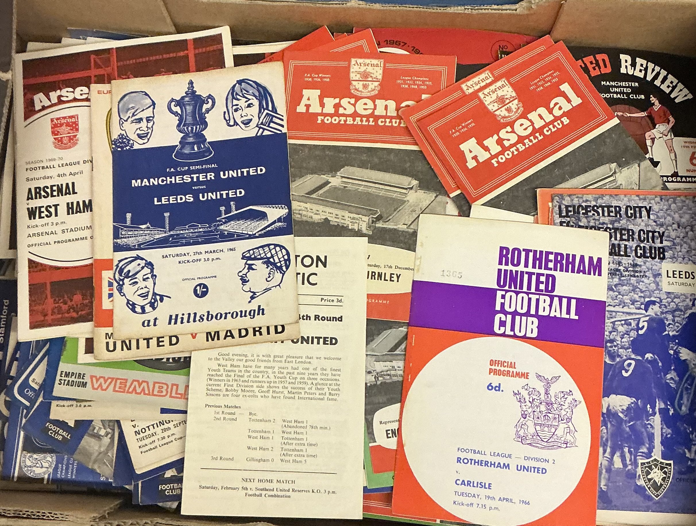 1960s Football Programme Collection: Representation of most clubs, includes some specials. Instructions to sell. (400+)