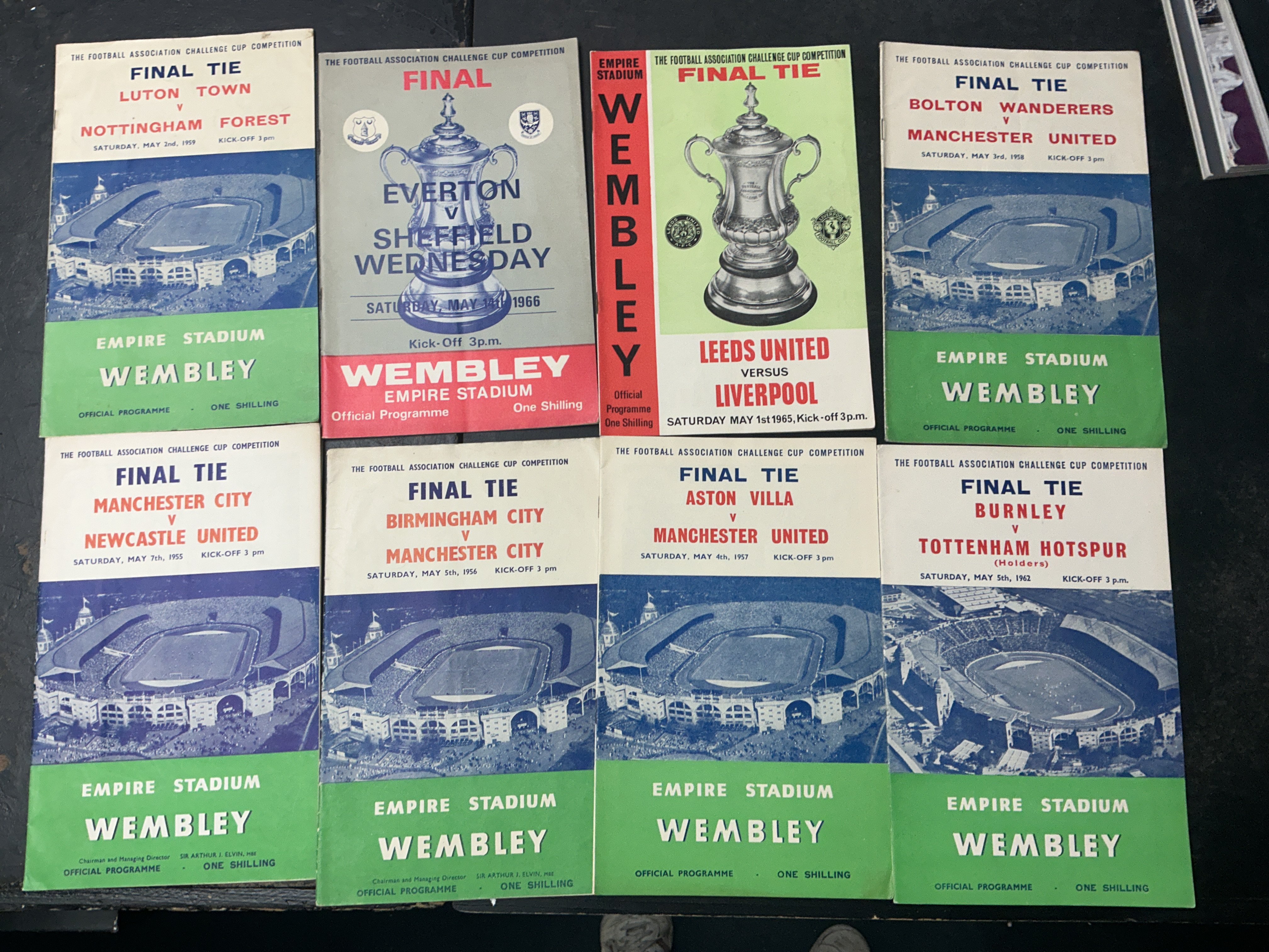 FA Cup Final Programmes: Excellent condition to include 1955 to 1959 inclusive and a lot more up to 2019. No duplication. (52)
