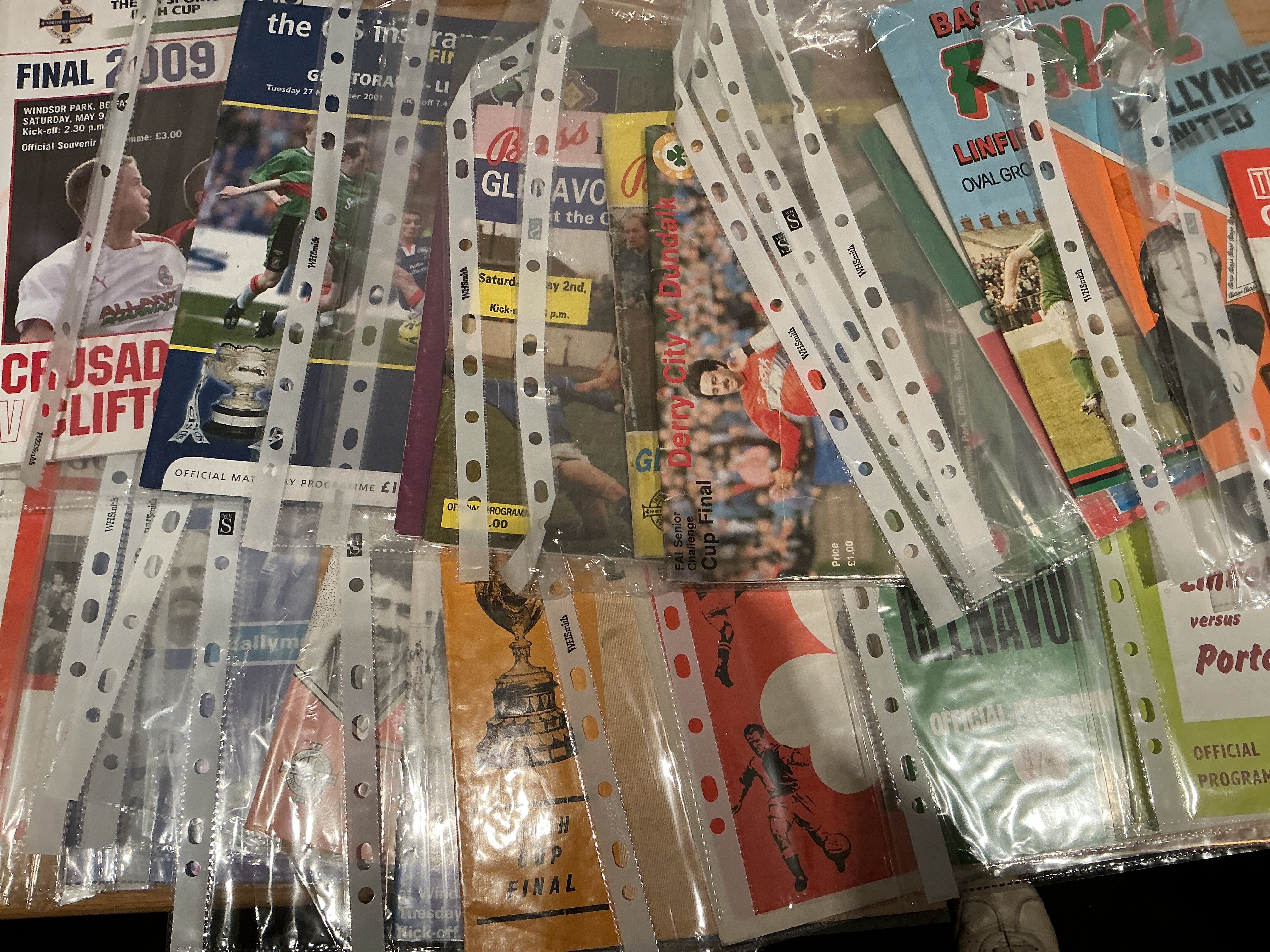 Northern Ireland Football Cup Final Programmes: Comprises of 28 programmes from 1962 onwards. Good condition with instructions to sell. (28)